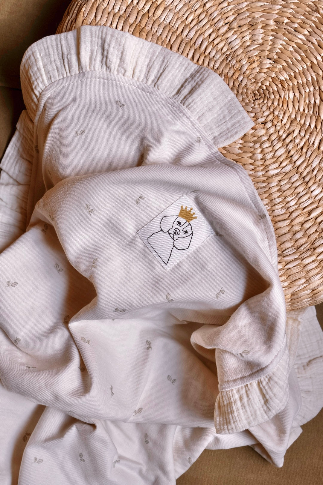 Arrullo Cello Oliva + Volante Gasa Cruda