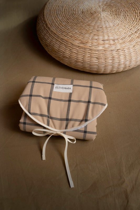 Matelas à langer portable XL cadre ocre