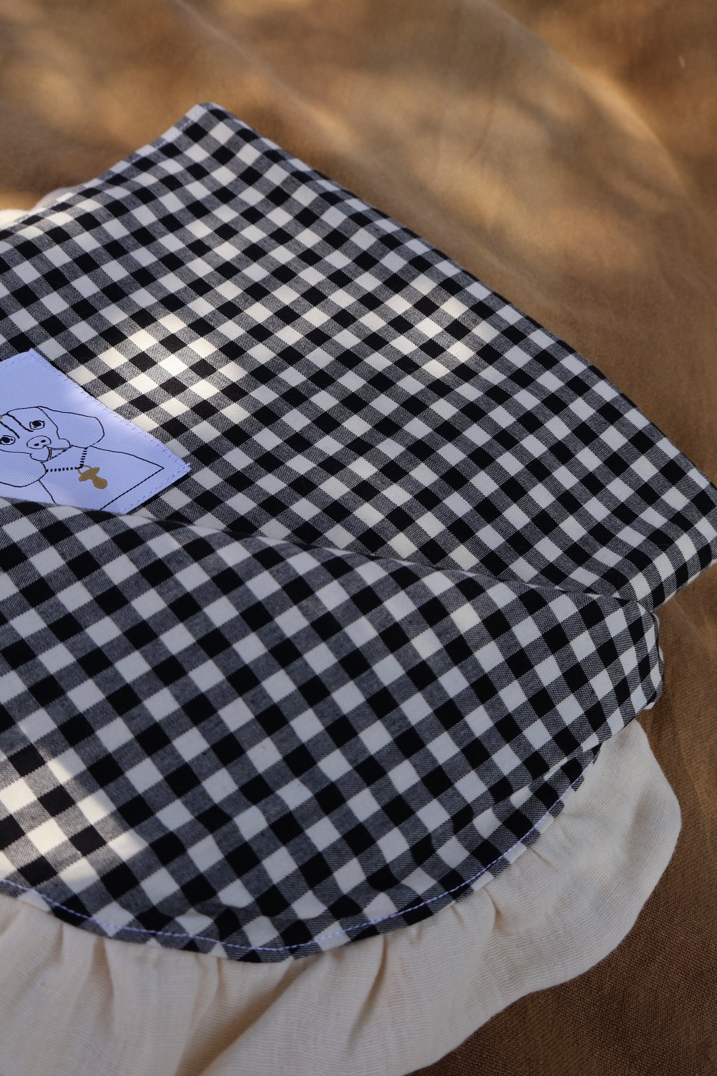 Arrullo Vichy Clasic con Volante Gasa Cruda