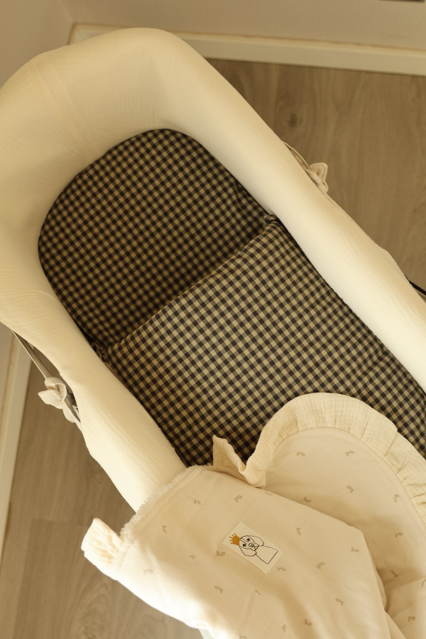 Saco Bajera Cochecito Vichy Verde Militar