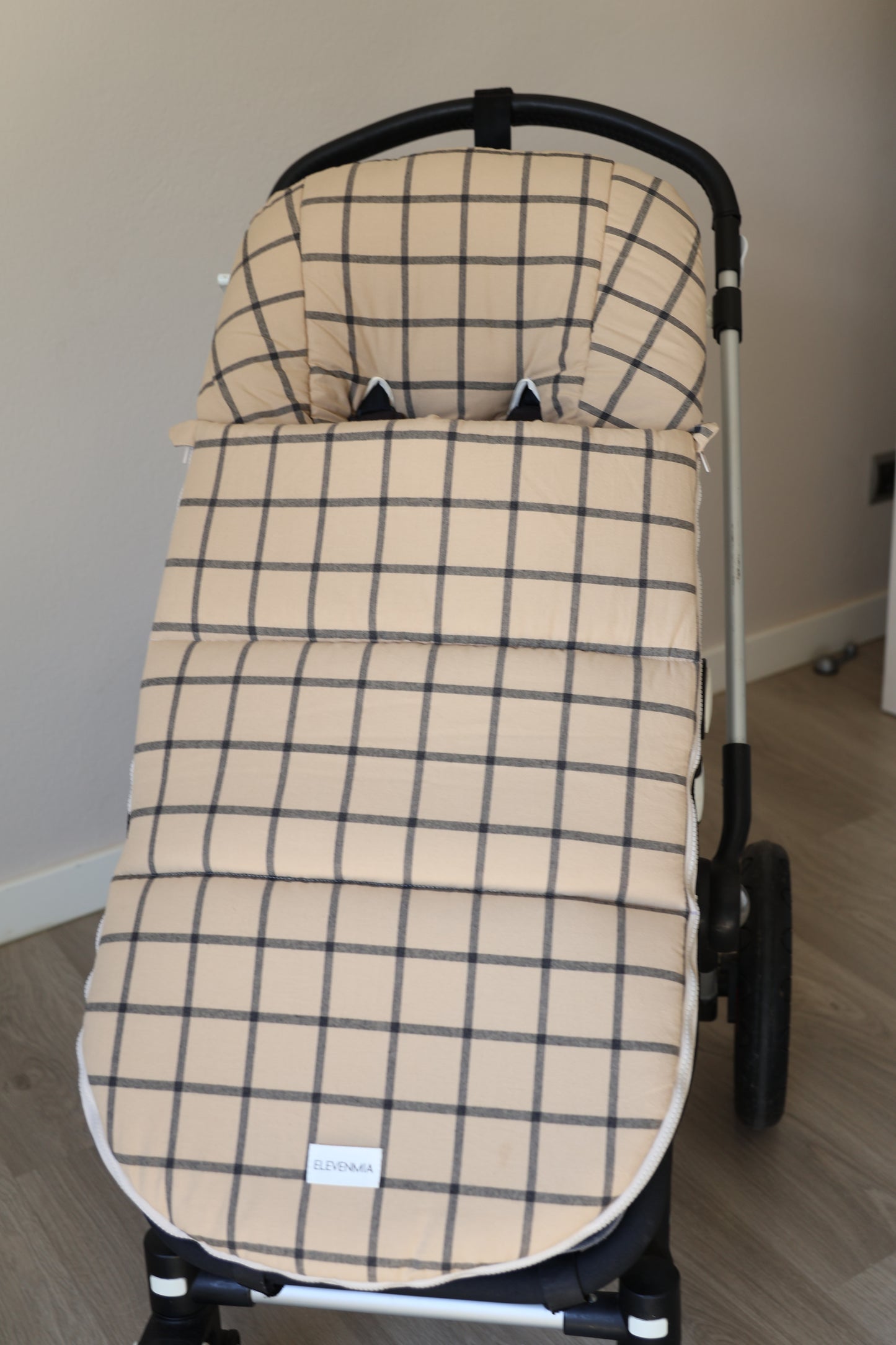 Sac chaise à carreaux ocre