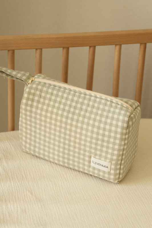 Neceser Cuadrado Vichy Matcha