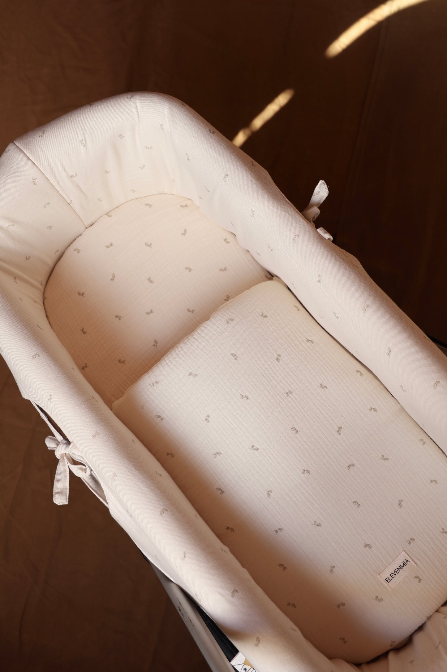 Sac de poussette en gaze olive