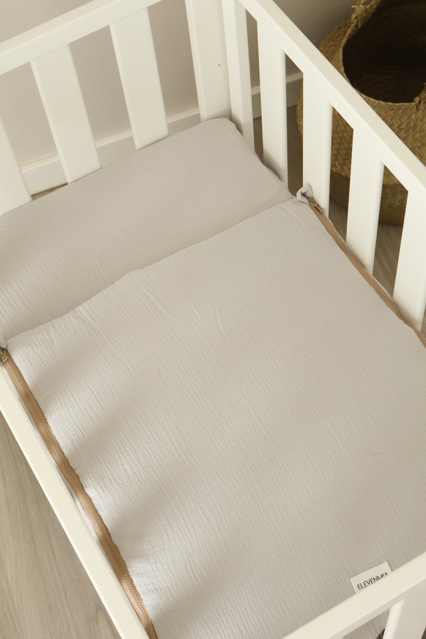 Saco Bajera Minicuna 80x50 Gasa Gris