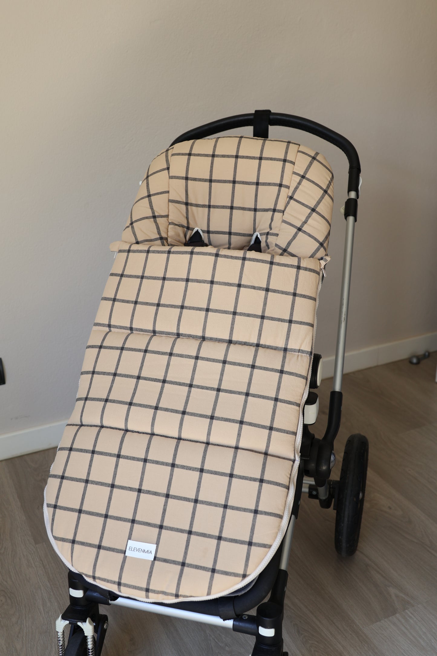 Sac chaise à carreaux ocre