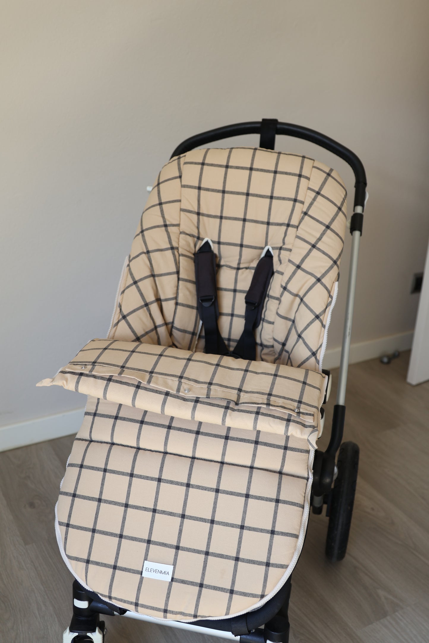 Sac chaise à carreaux ocre