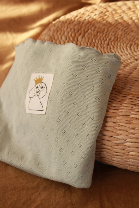 Muselina Punto Calado Verde Agua