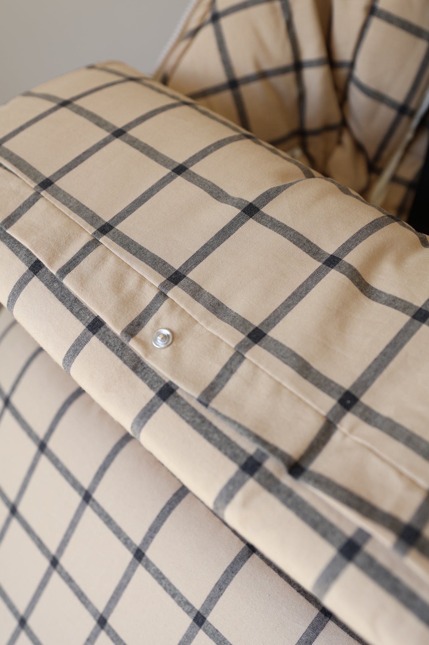 Sac chaise à carreaux ocre