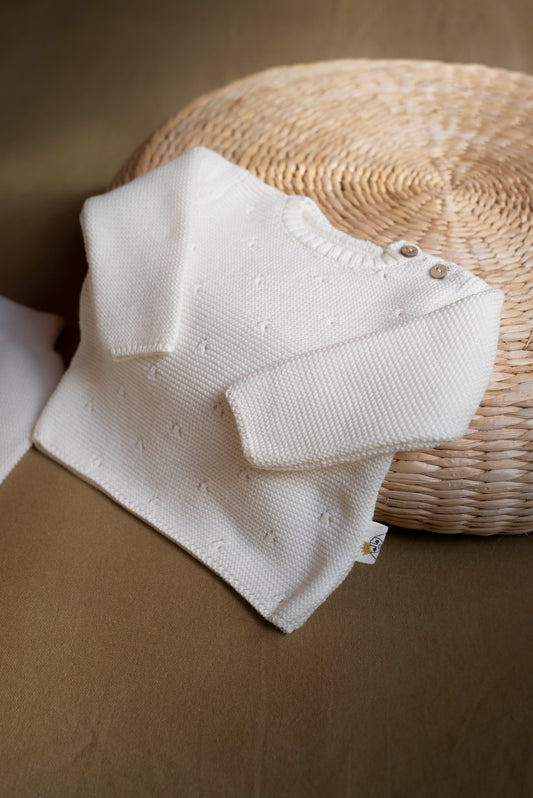 Conjunto Punto Tricot Crudo