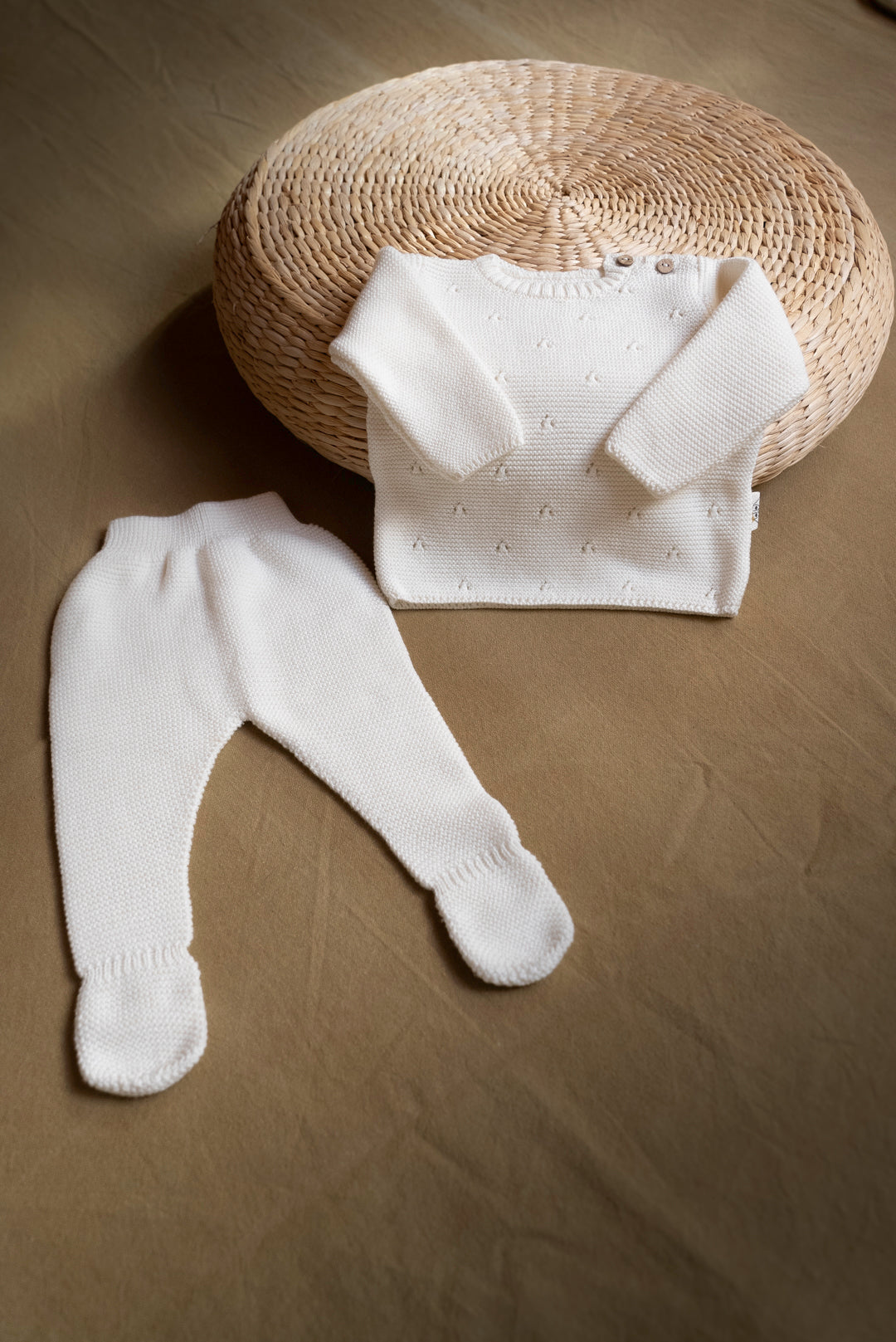 Conjunto Punto Tricot Crudo
