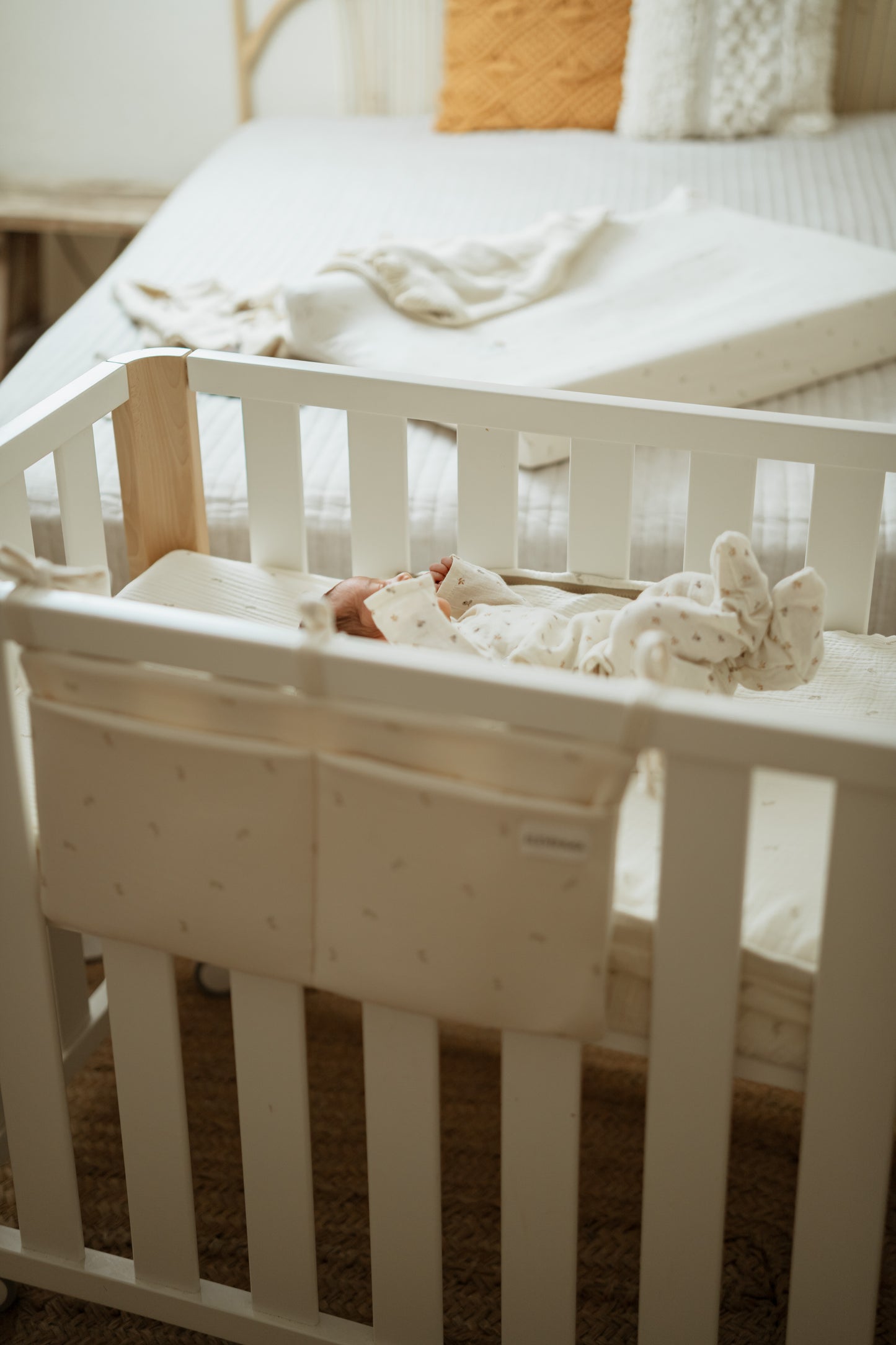 Saco Bajera Minicuna 80x50 Gasa Oliva