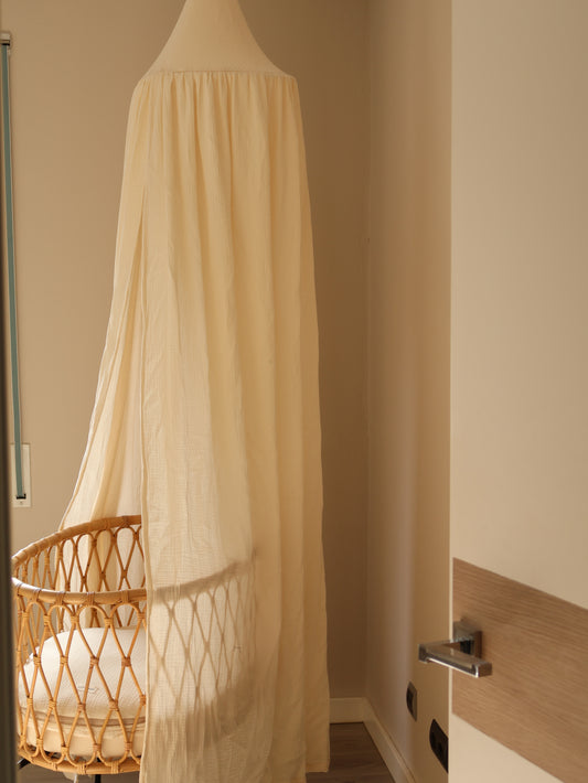 Mini canne de berceau ELEVENMIA + sac ajusté MINI CRAD en gaze brute