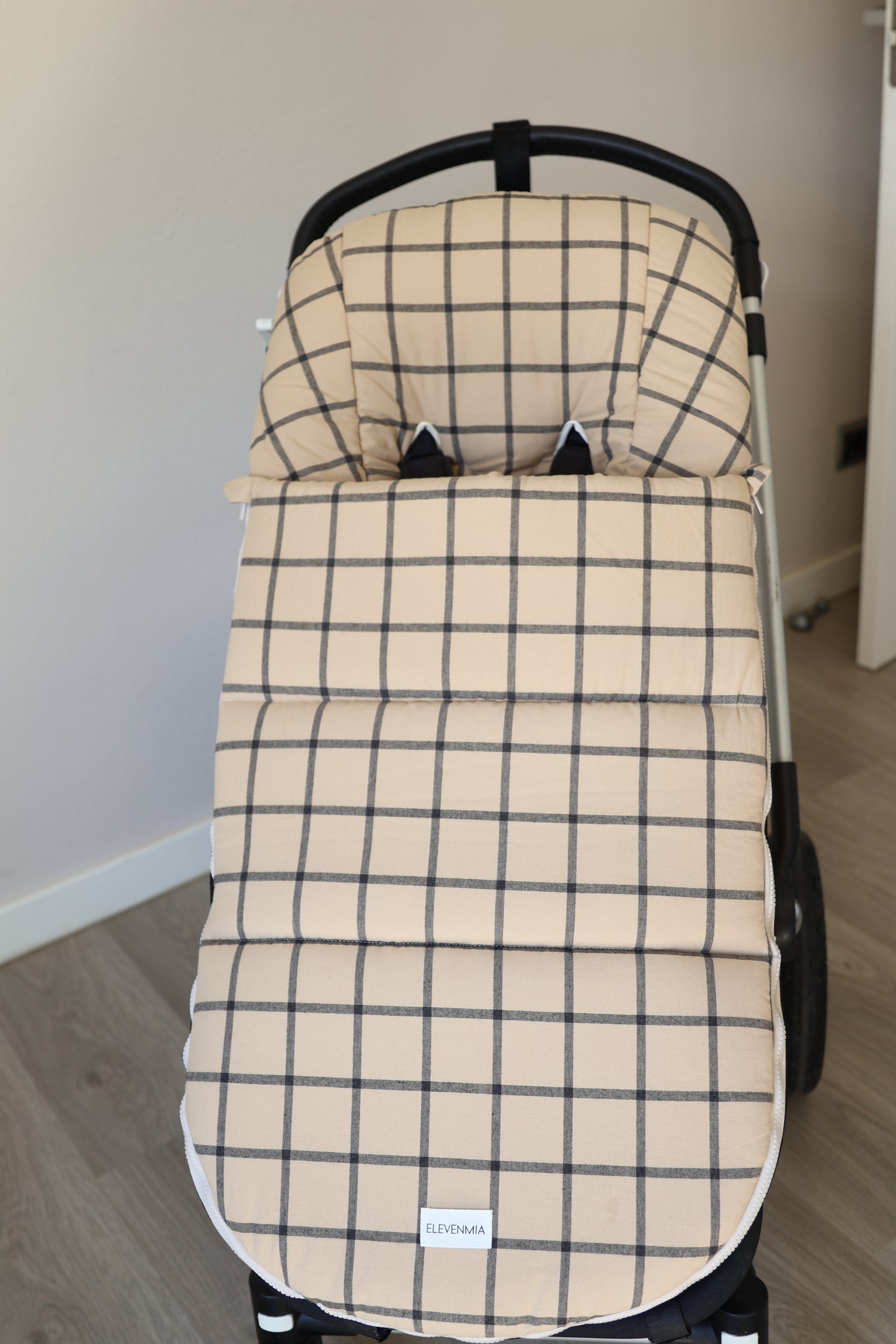 Sac chaise à carreaux ocre