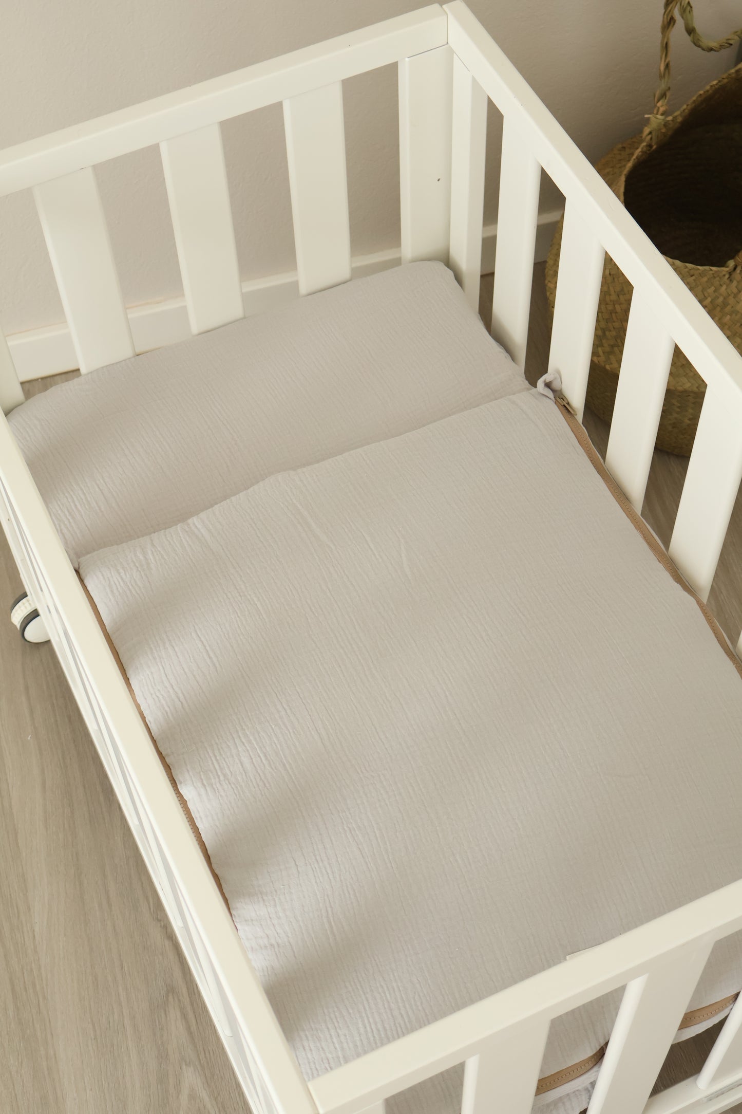 Saco Bajera Minicuna 80x50 Gasa Gris