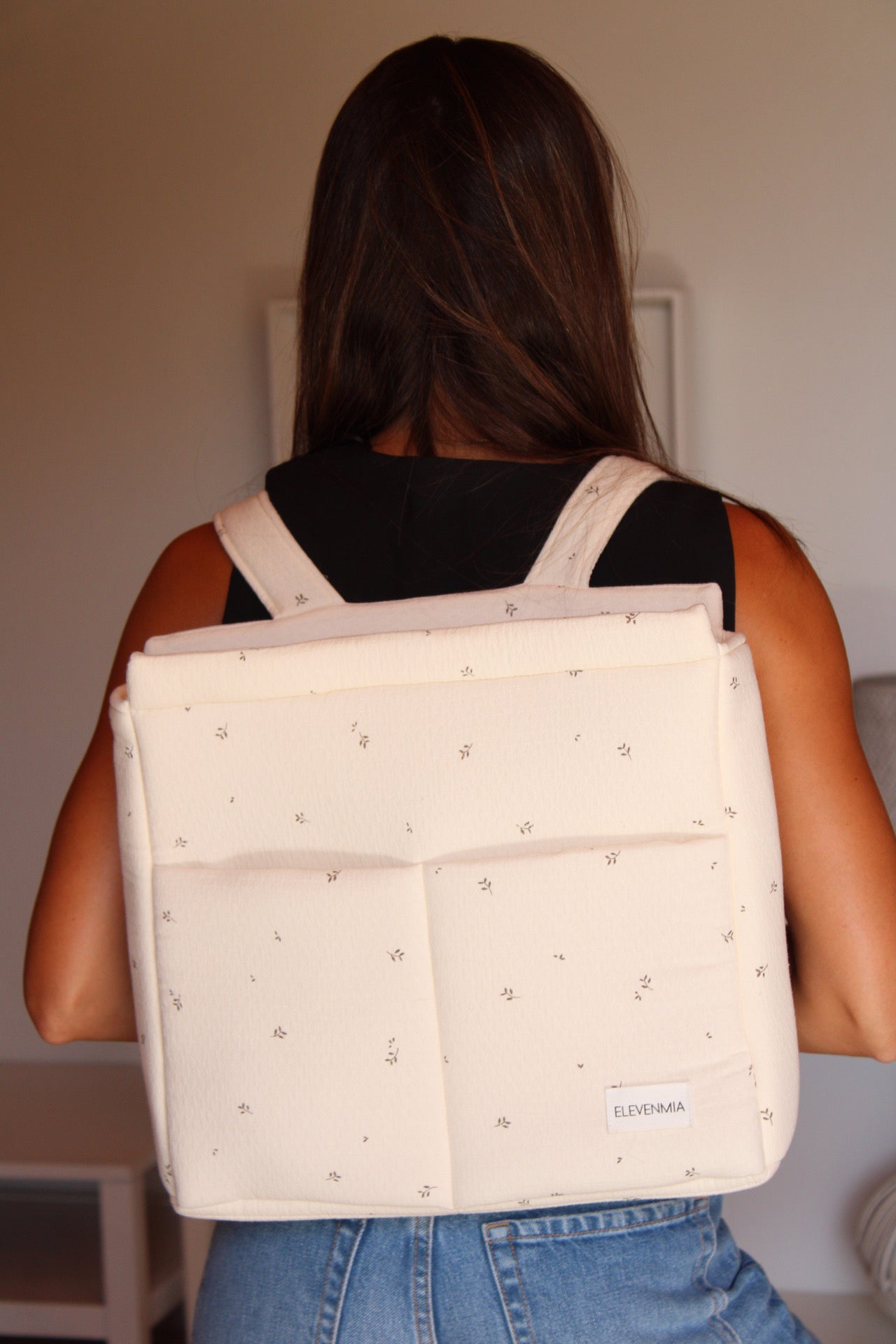 Sac à dos à roulettes E-BAG imprimé nature
