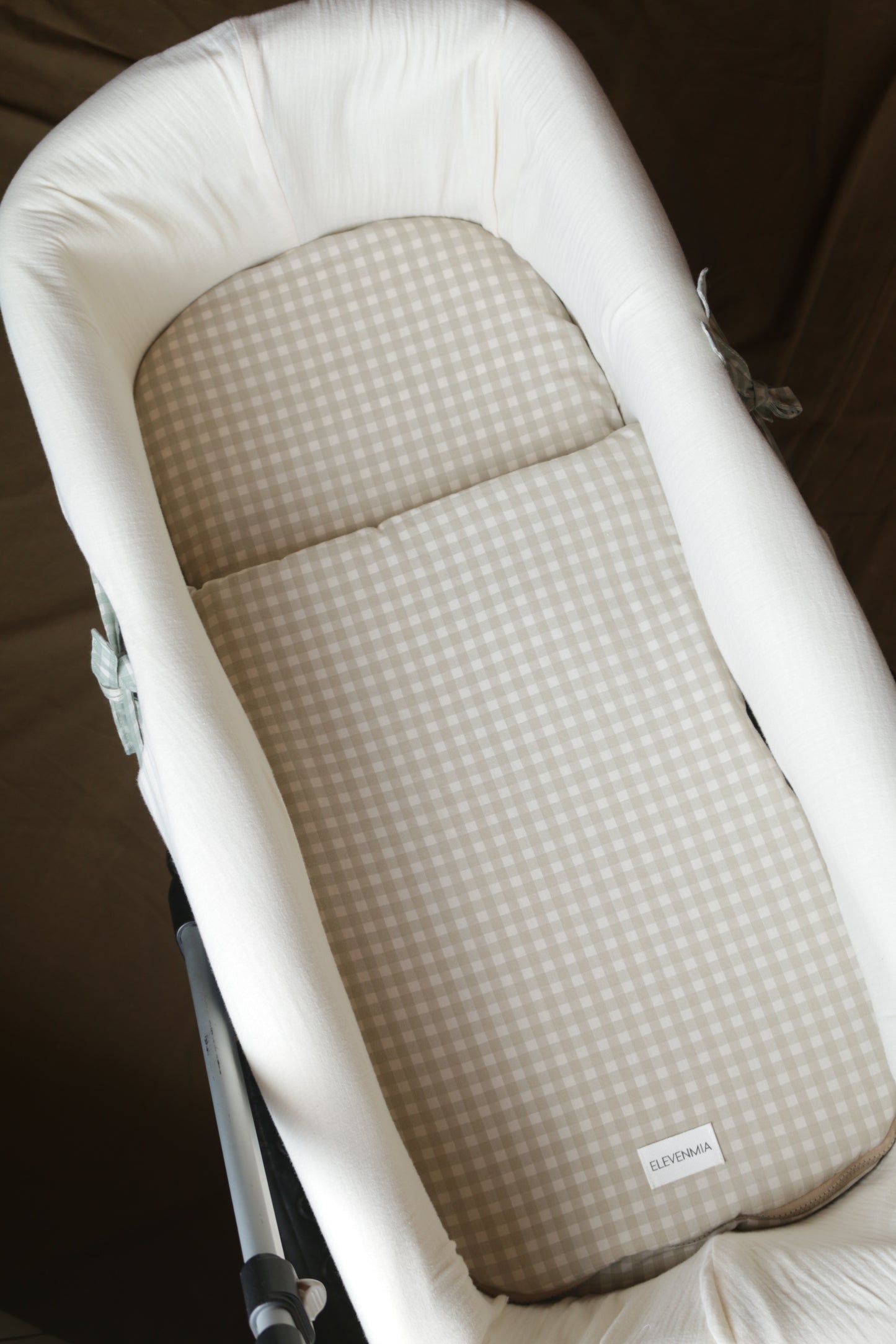 Carrycot Mattress Pad Sack Mint Vichy