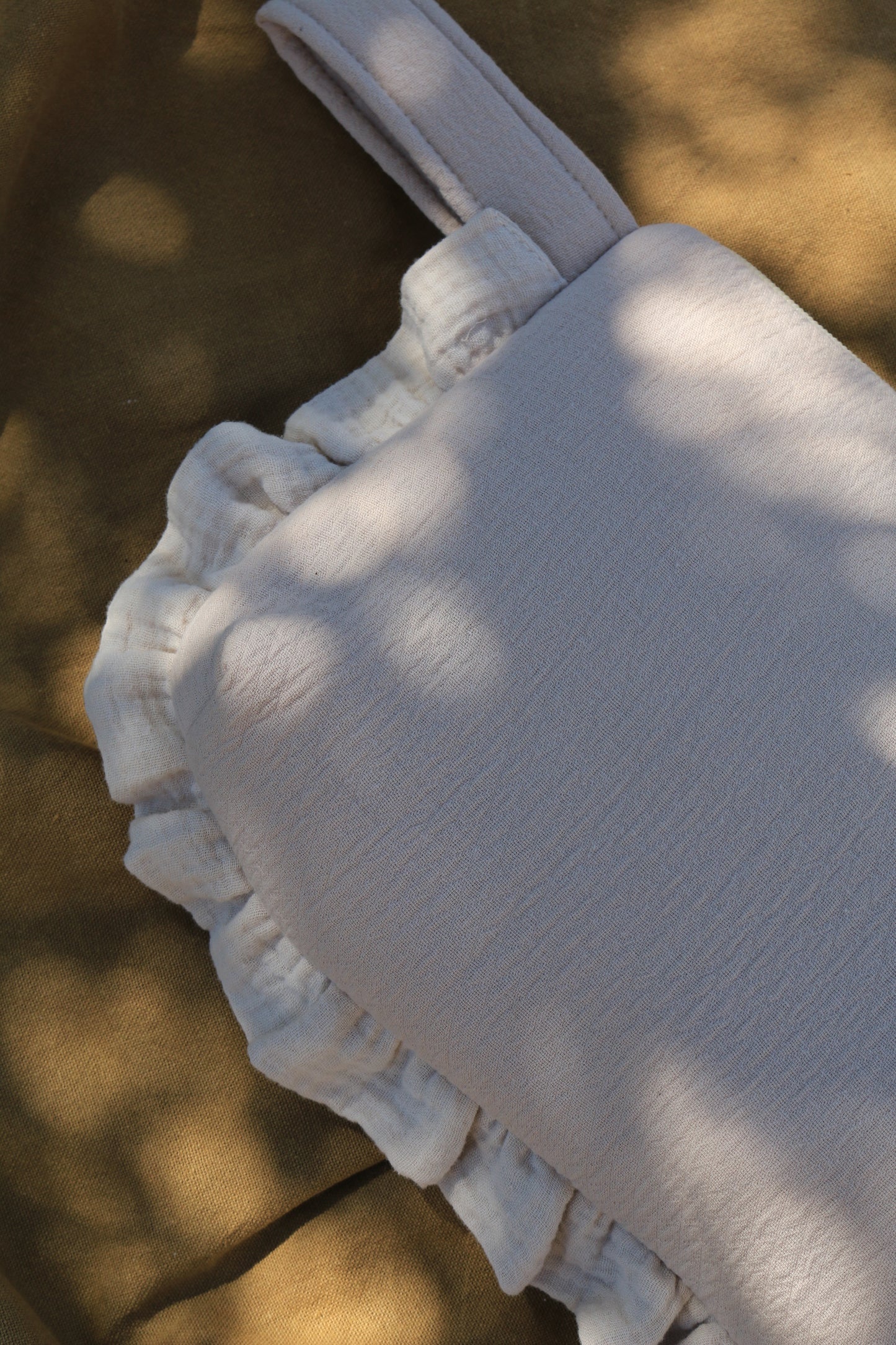 Ruffled Vichy Grey Toiletry Bag