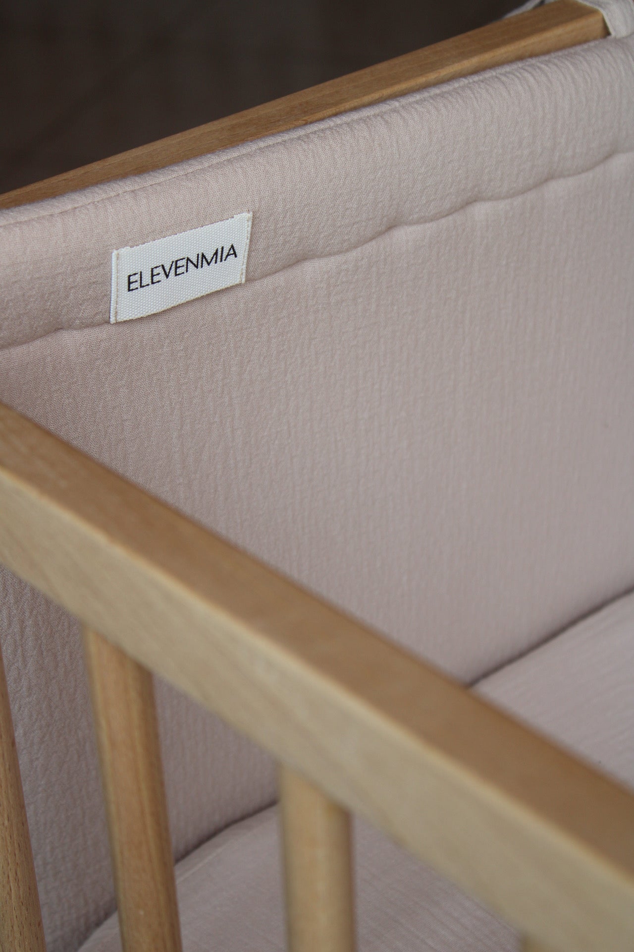 Beige Muslin Crib Protector 60x120