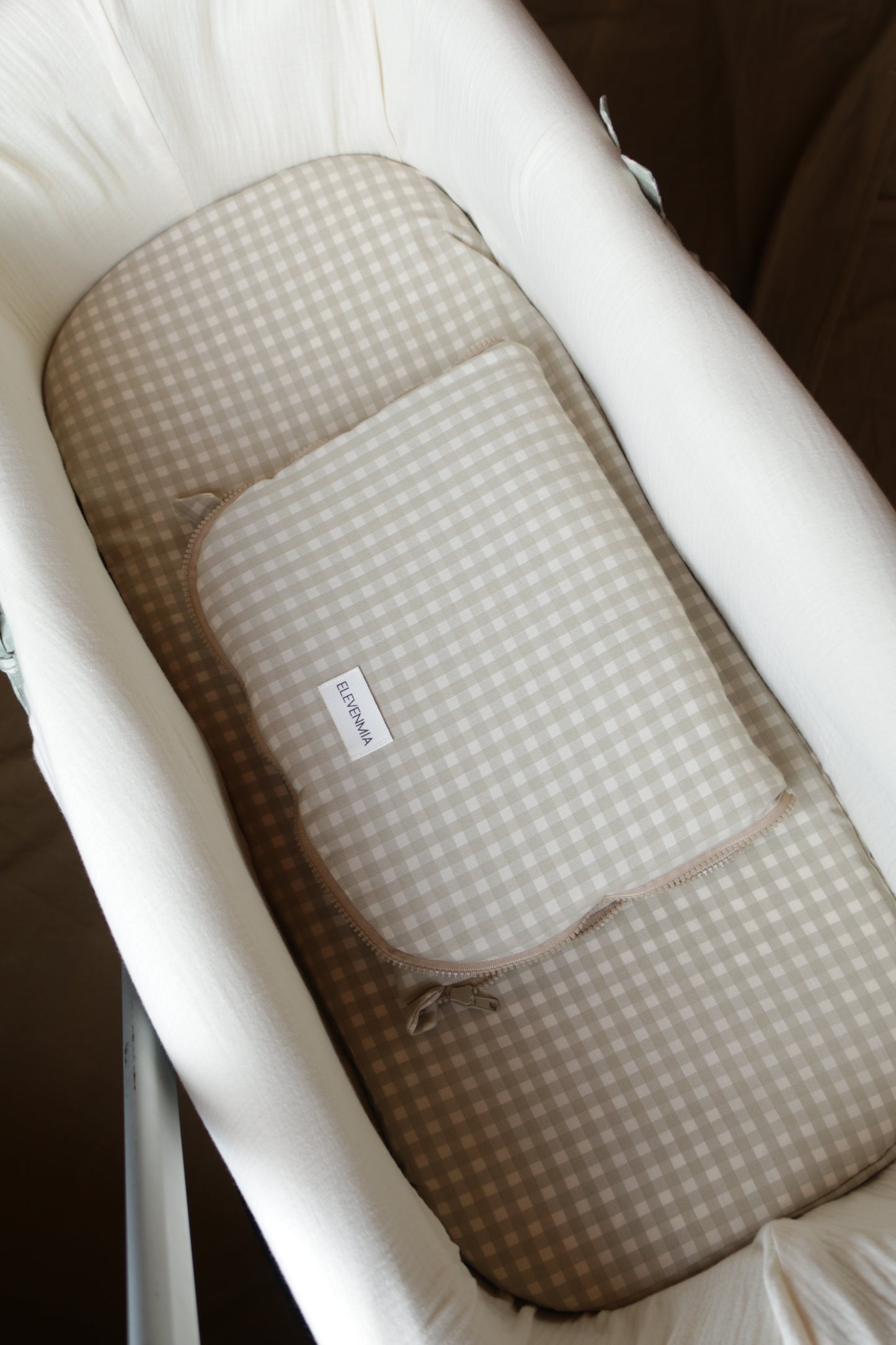 Carrycot Mattress Pad Sack Mint Vichy