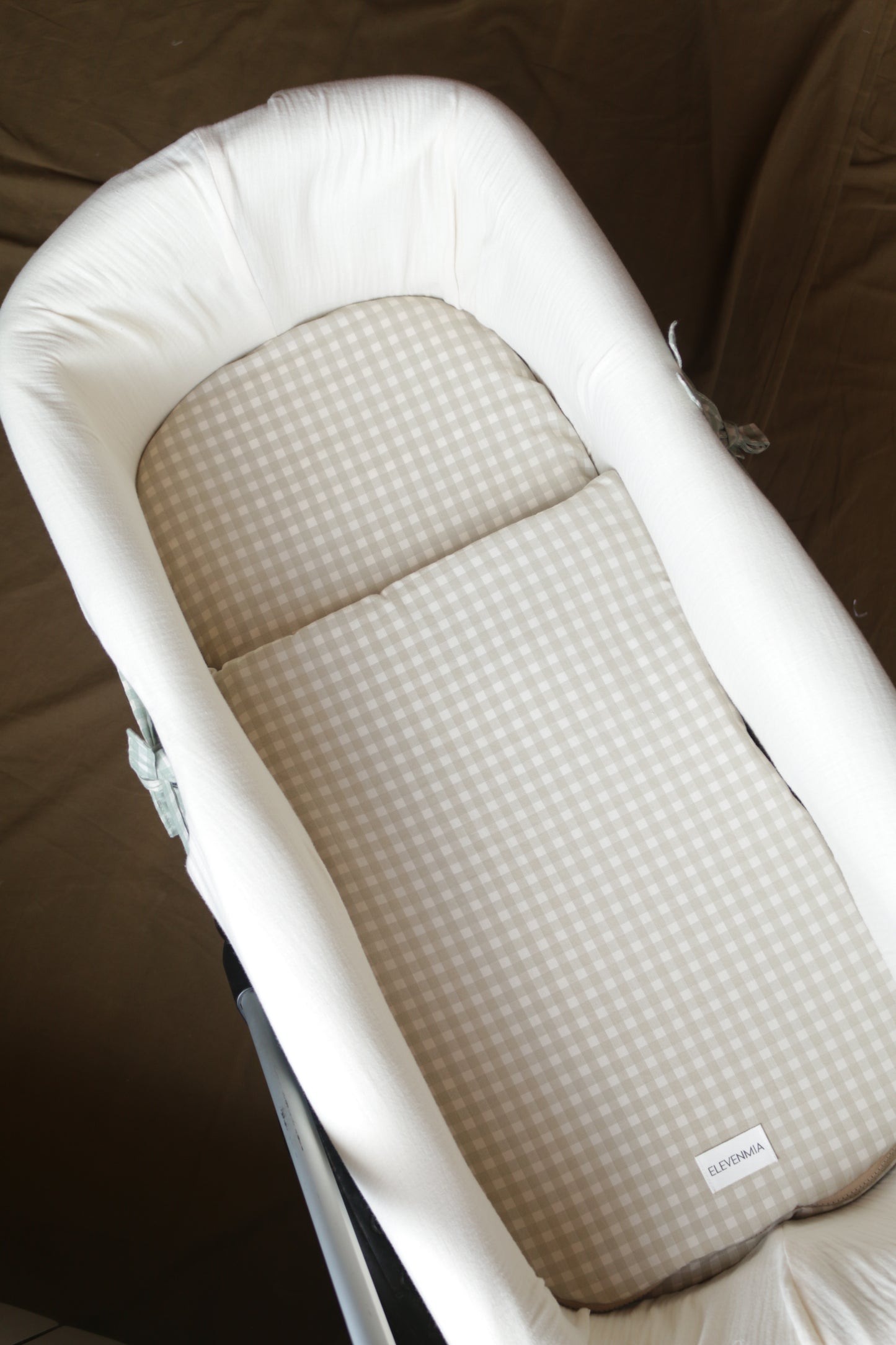 Carrycot Mattress Pad Sack Mint Vichy