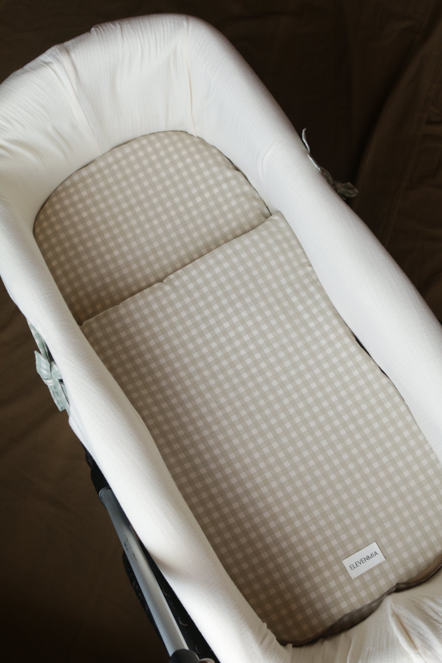 Carrycot Mattress Pad Sack Mint Vichy