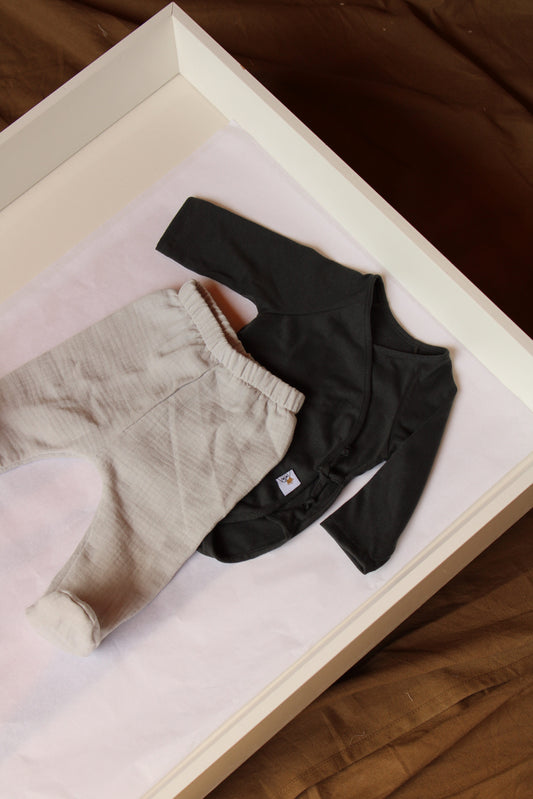 Leggings en mousseline grise