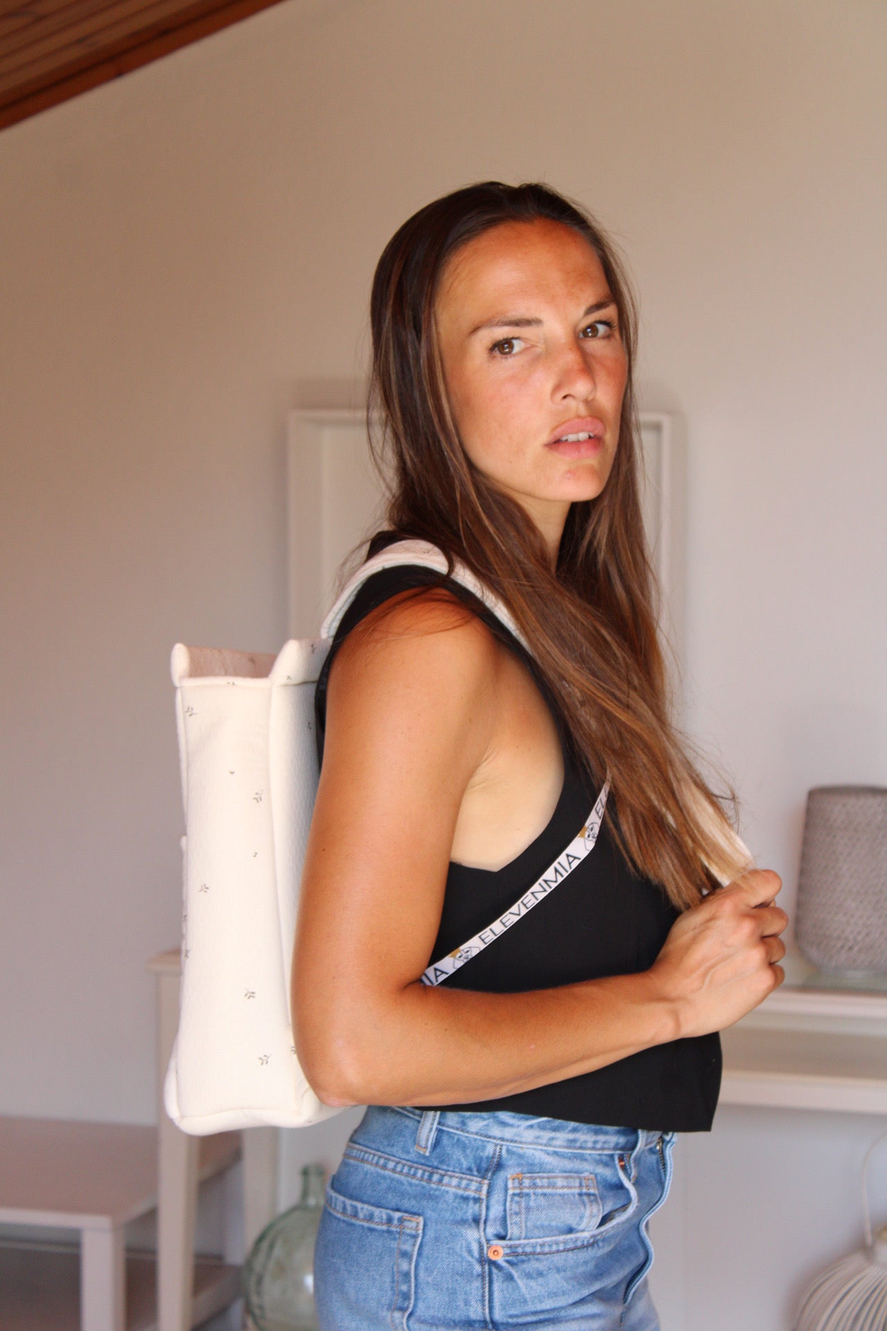 Sac à dos à roulettes E-BAG imprimé nature