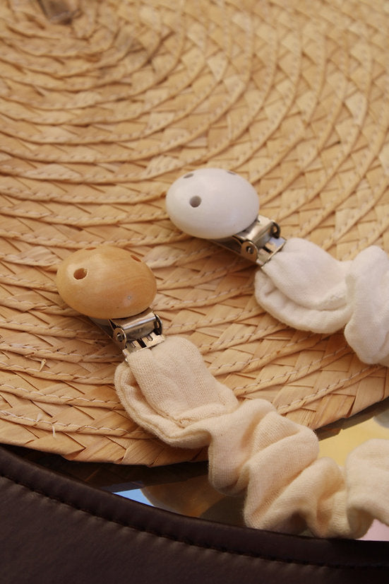White Muslin Pacifier Holder