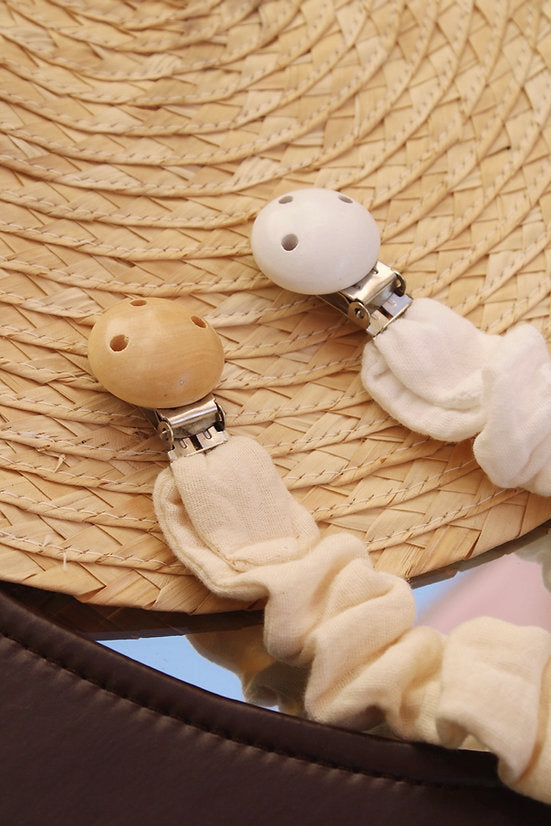White Muslin Pacifier Holder