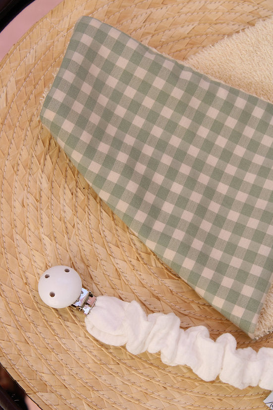 White Muslin Pacifier Holder