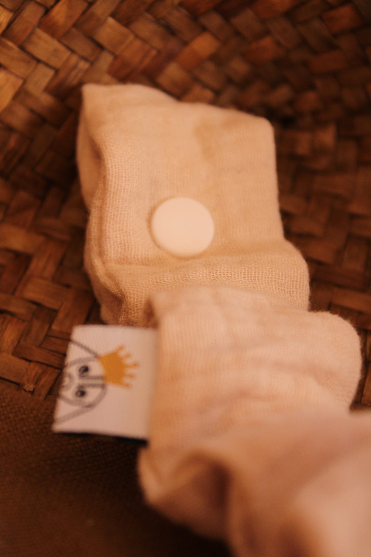 Nude Muslin Pacifier Holder