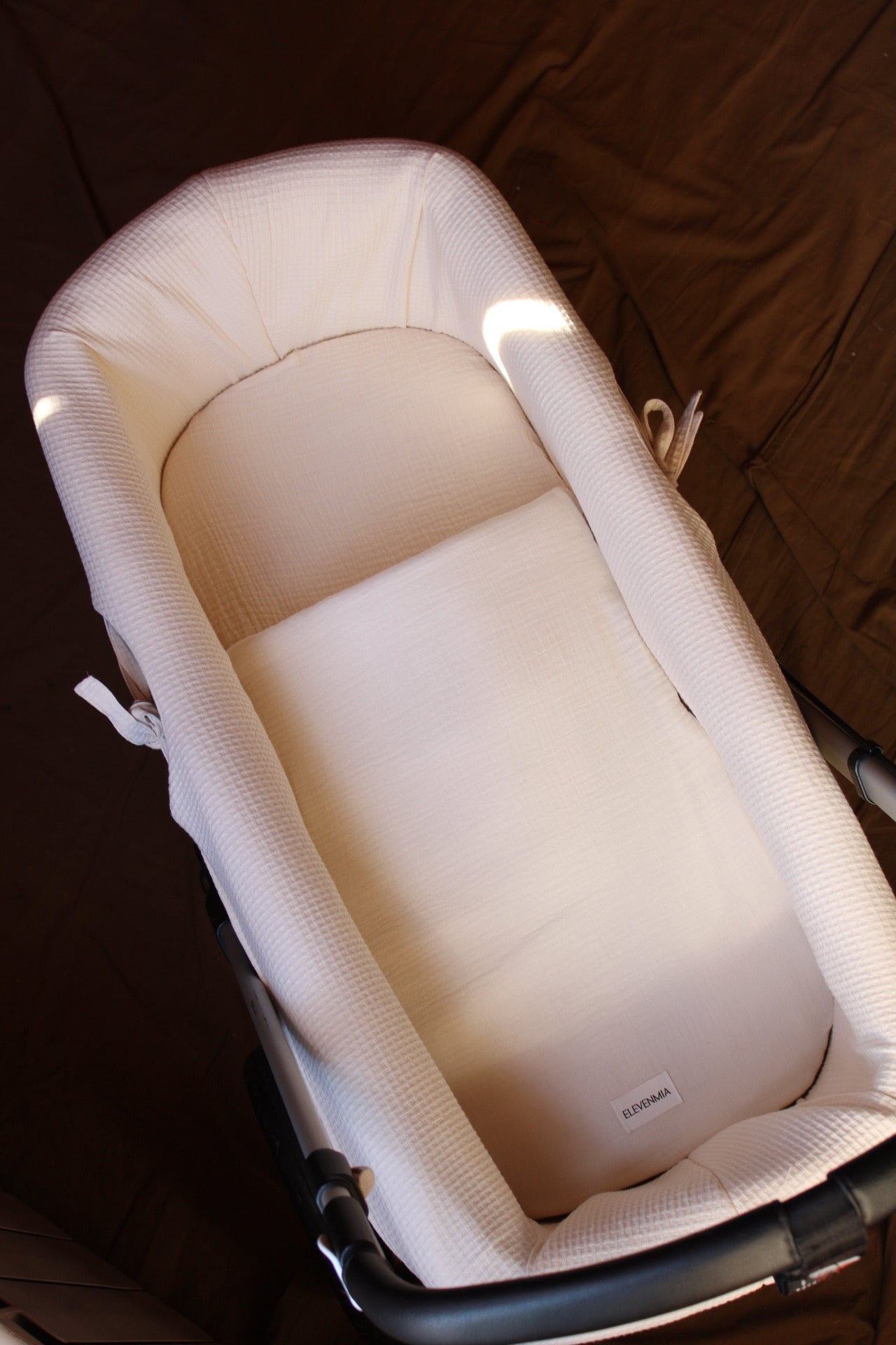 Housse de poussette en gaze brute + gaze brute réversible