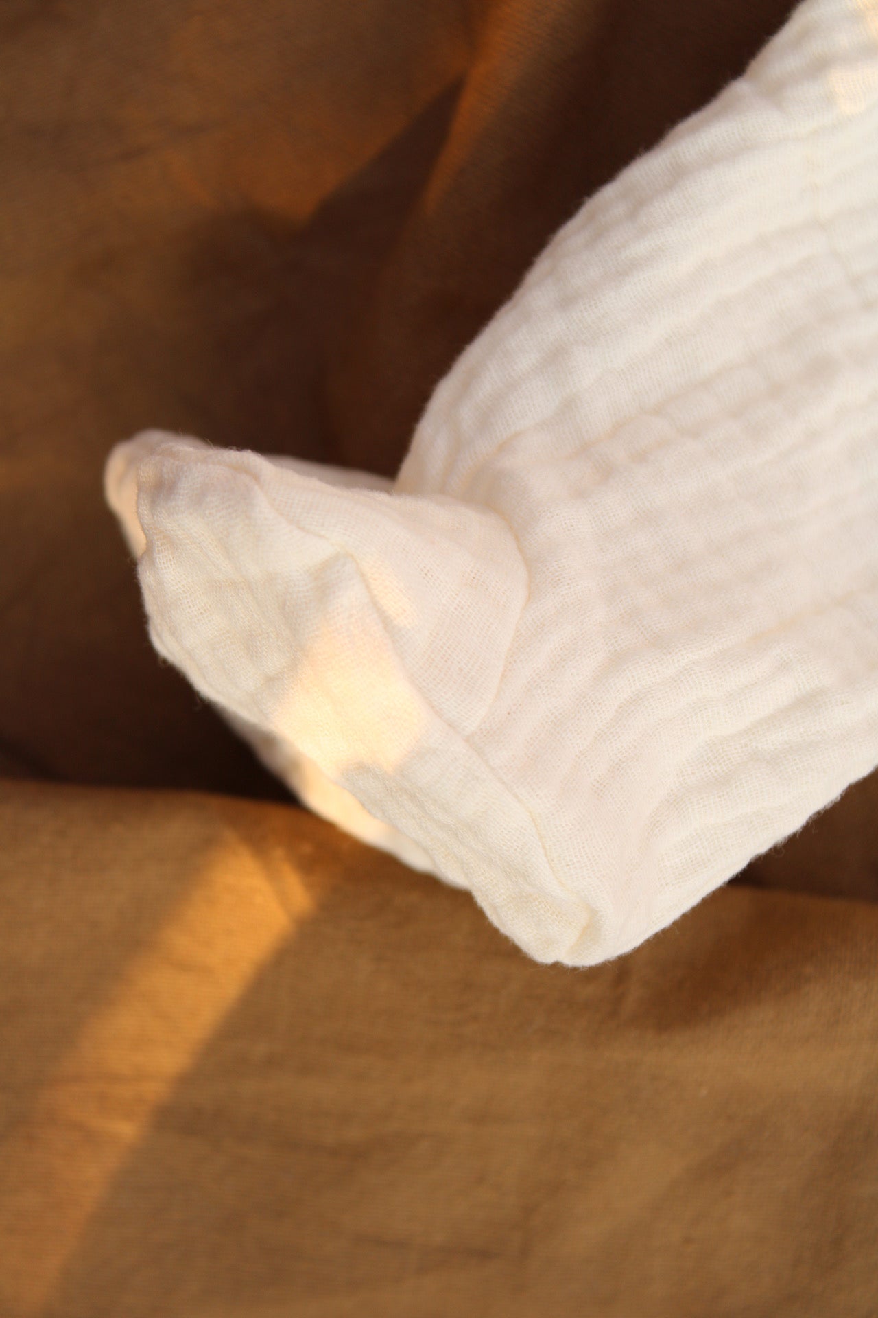 Beige Muslin New Born Set