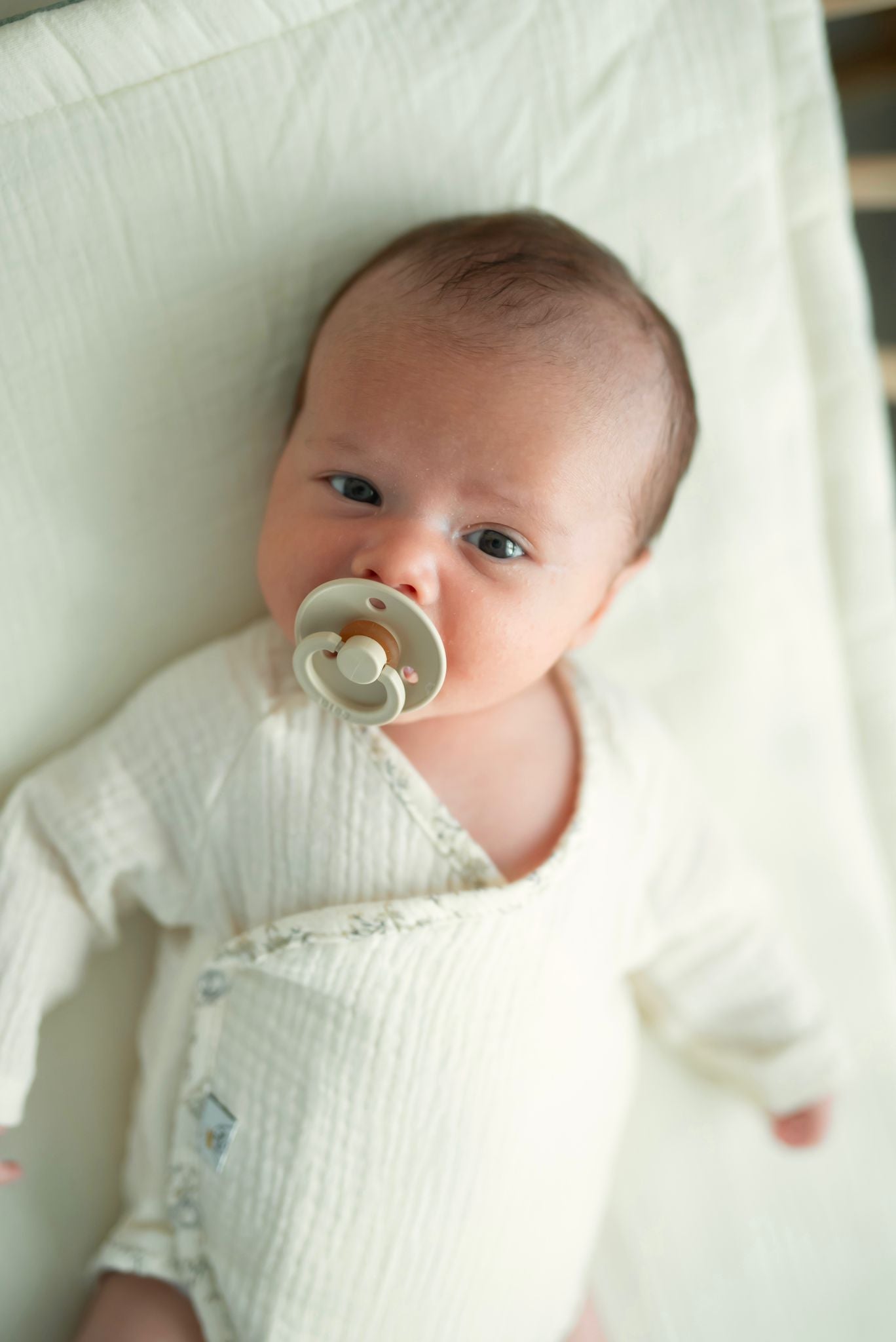 Beige Muslin New Born Set