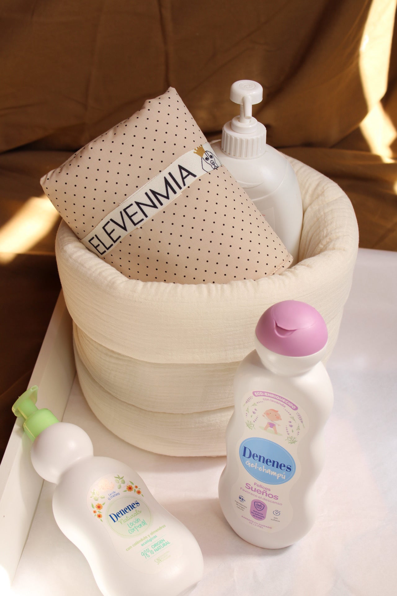 Cesto Organizador Habitación Grande Gasa Cruda