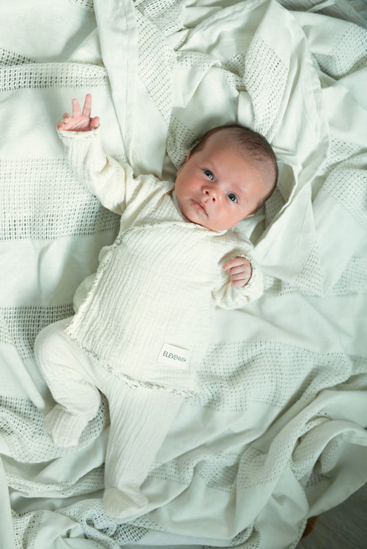 Chemisier cache-cœur en mousseline brute