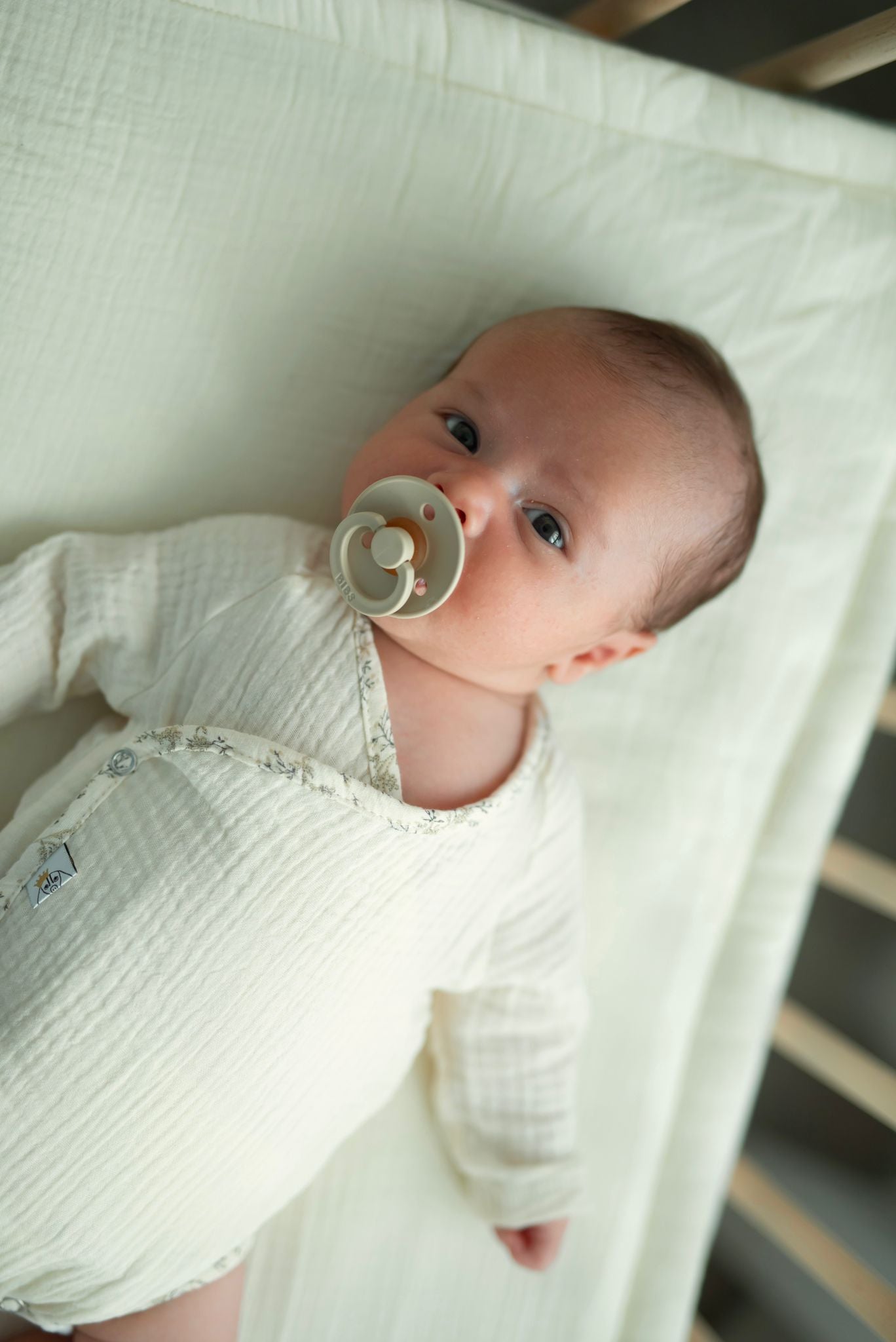 Beige Muslin New Born Set