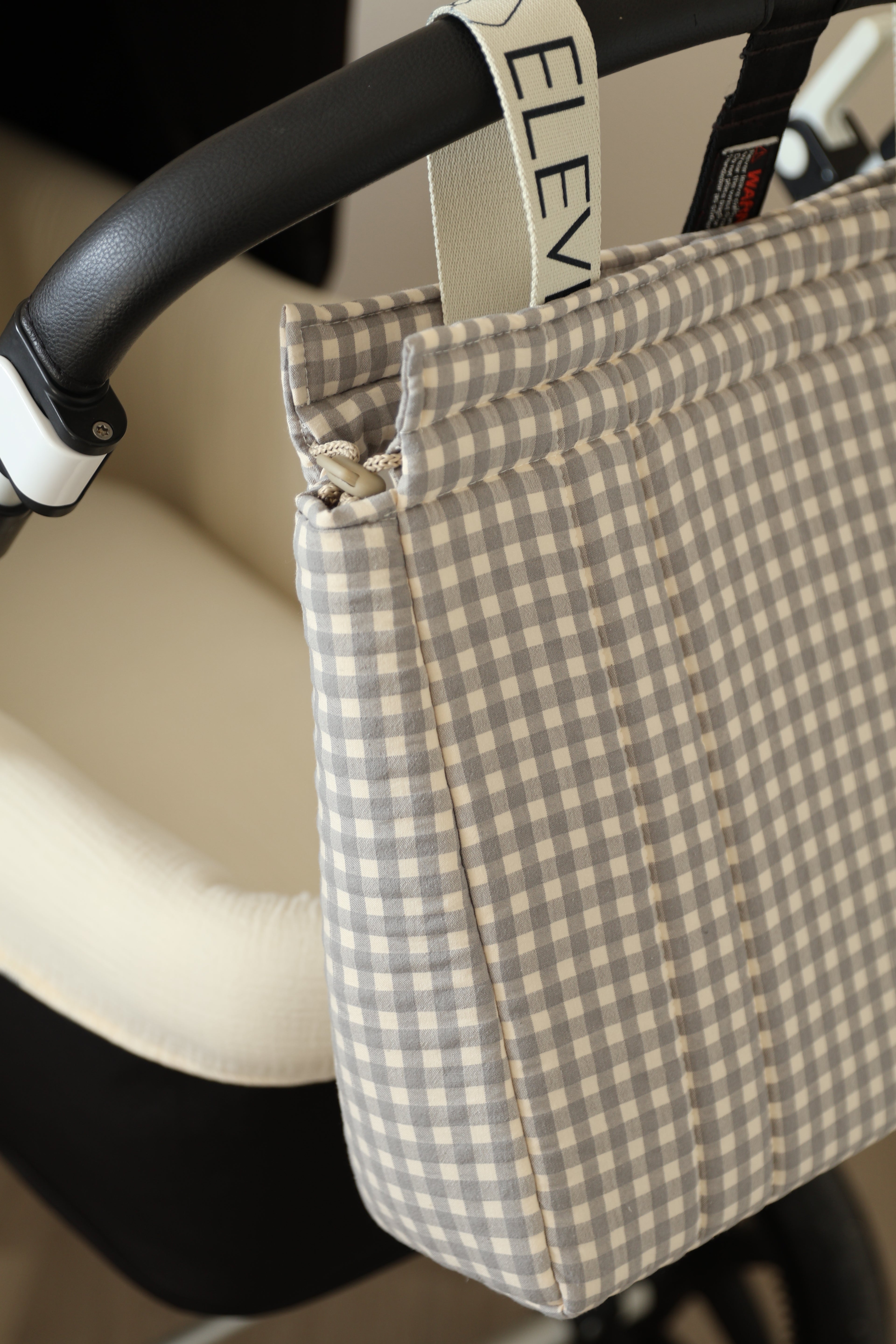 Grand sac bleu marine Vichy