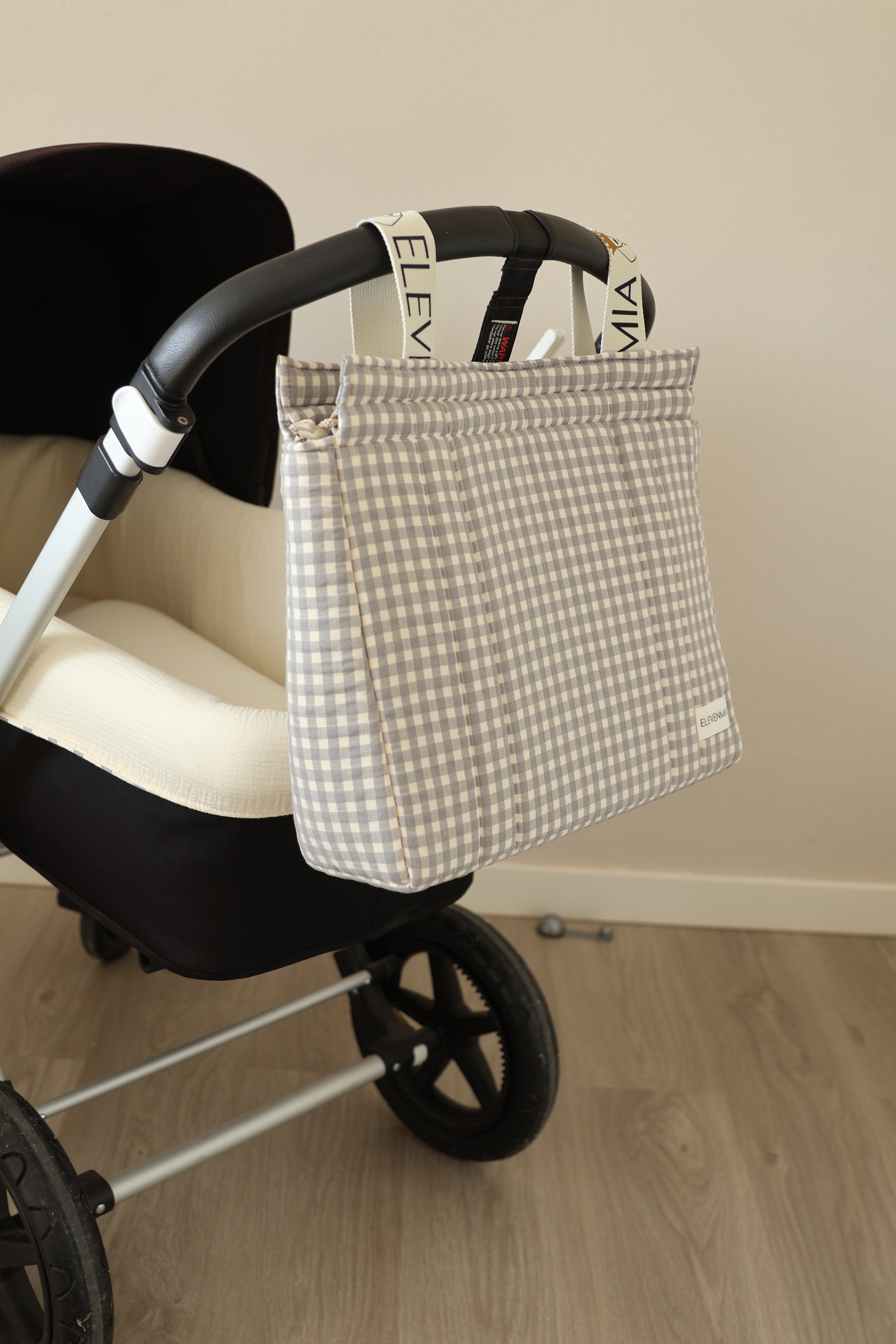 Grand sac bleu marine Vichy