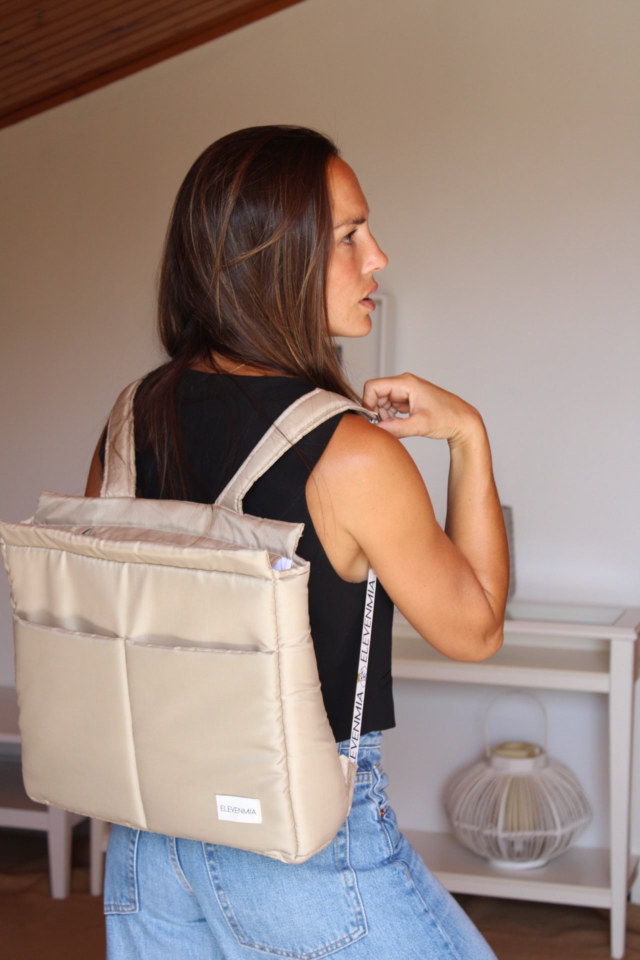 Mochila E-BAG de carro Technic Beige