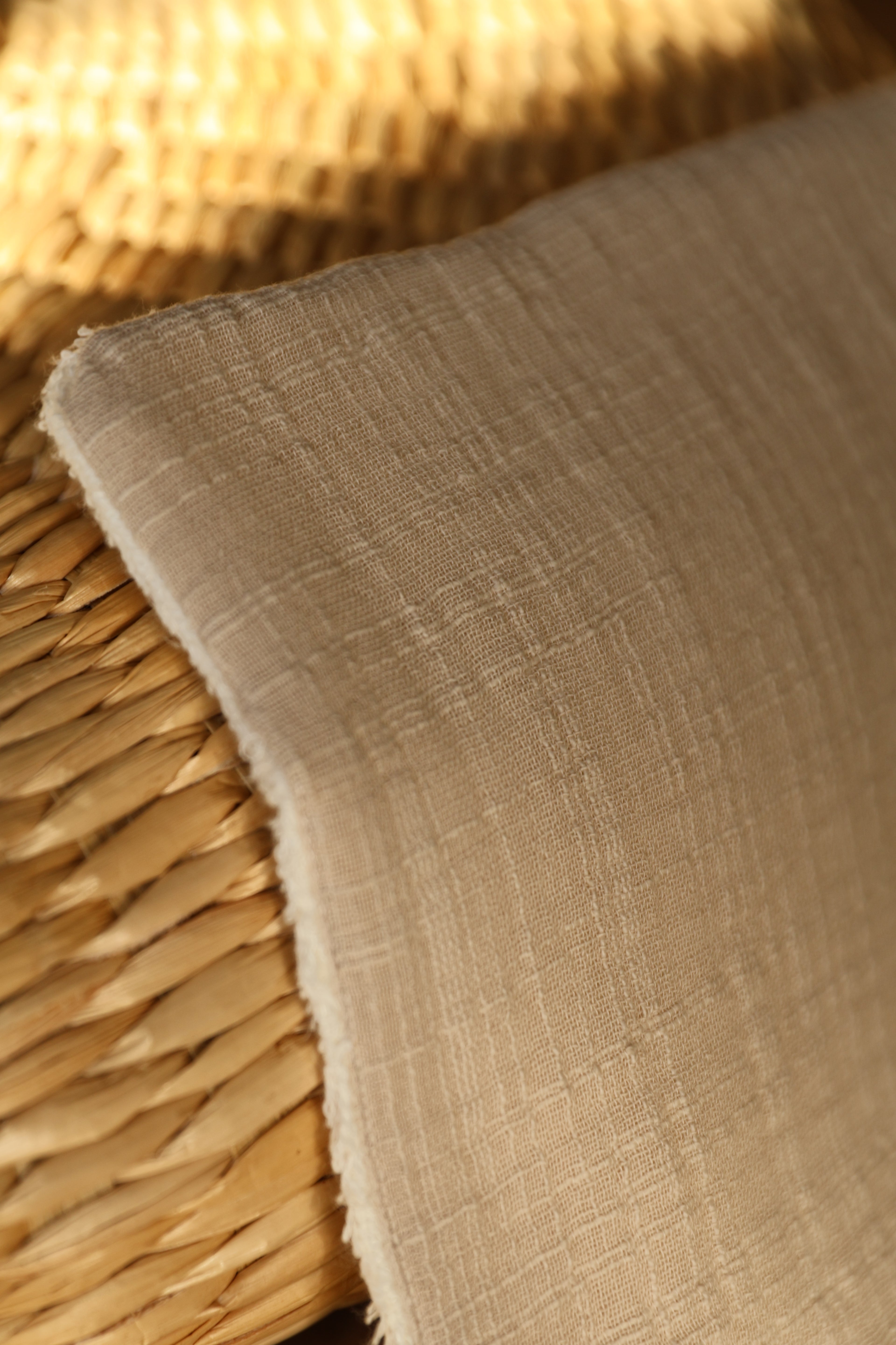 Protector de Toalla Gasa Rústica Arena