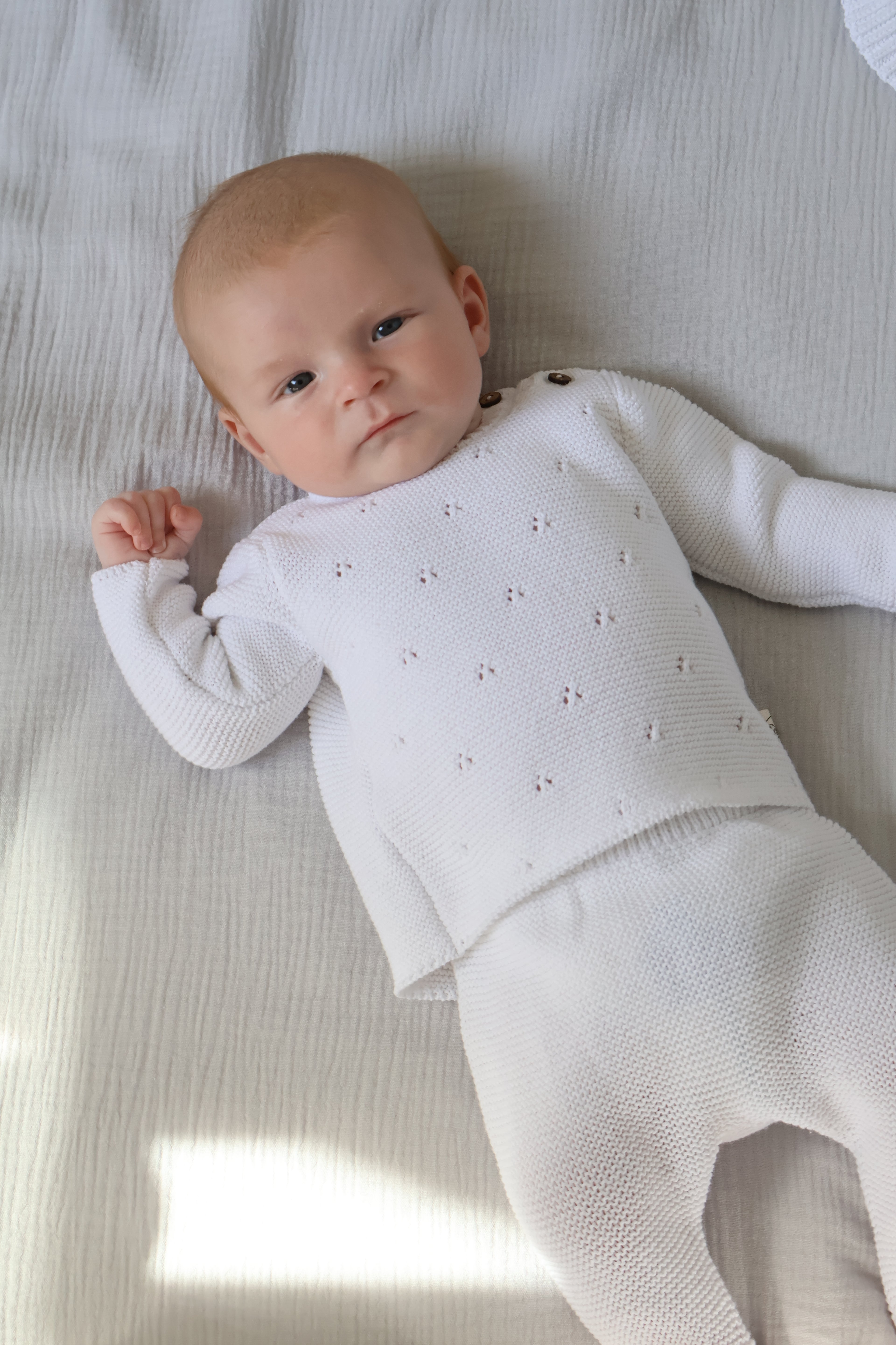 Ensemble en tricot blanc