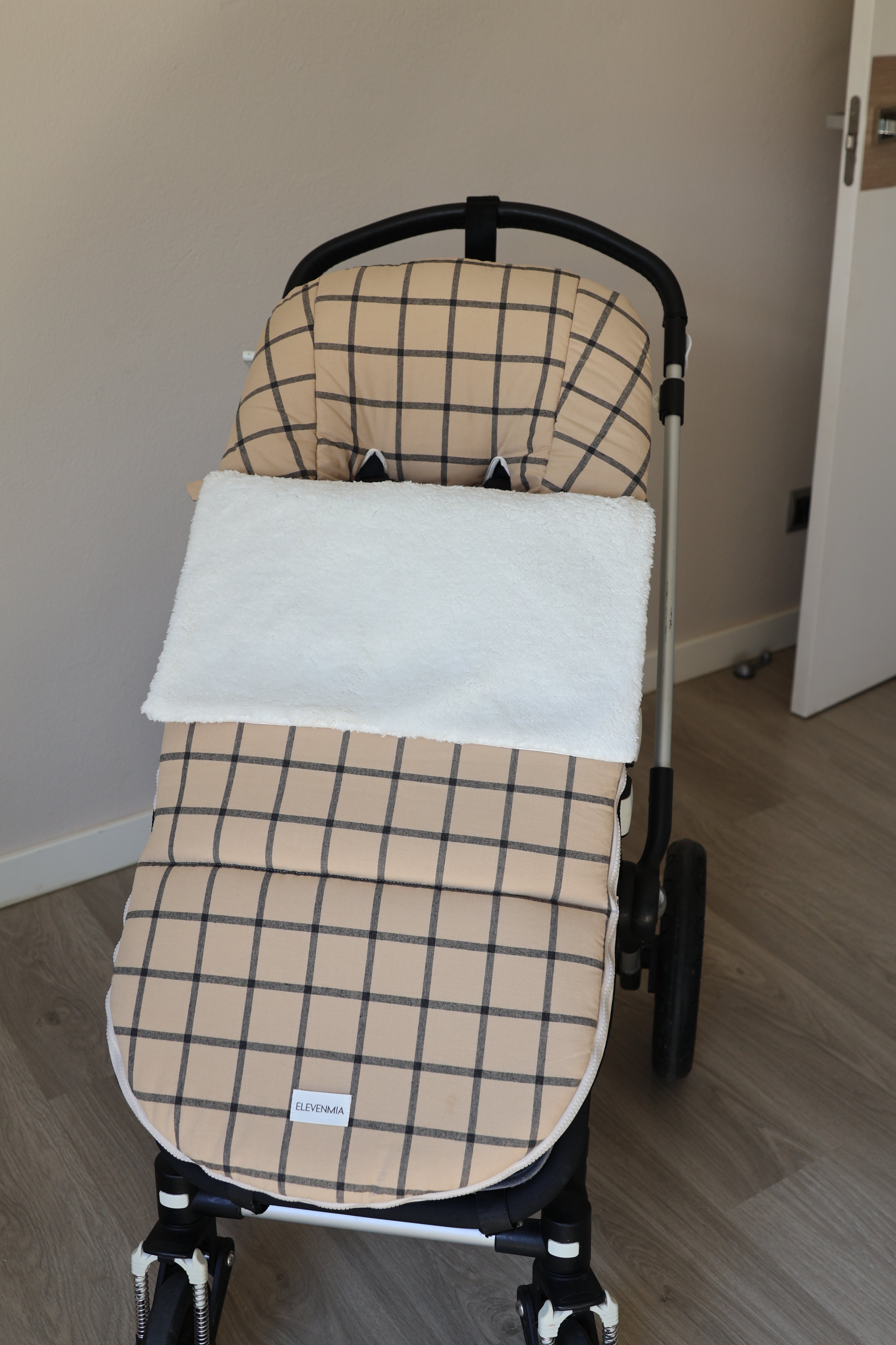 Sac chaise à carreaux ocre