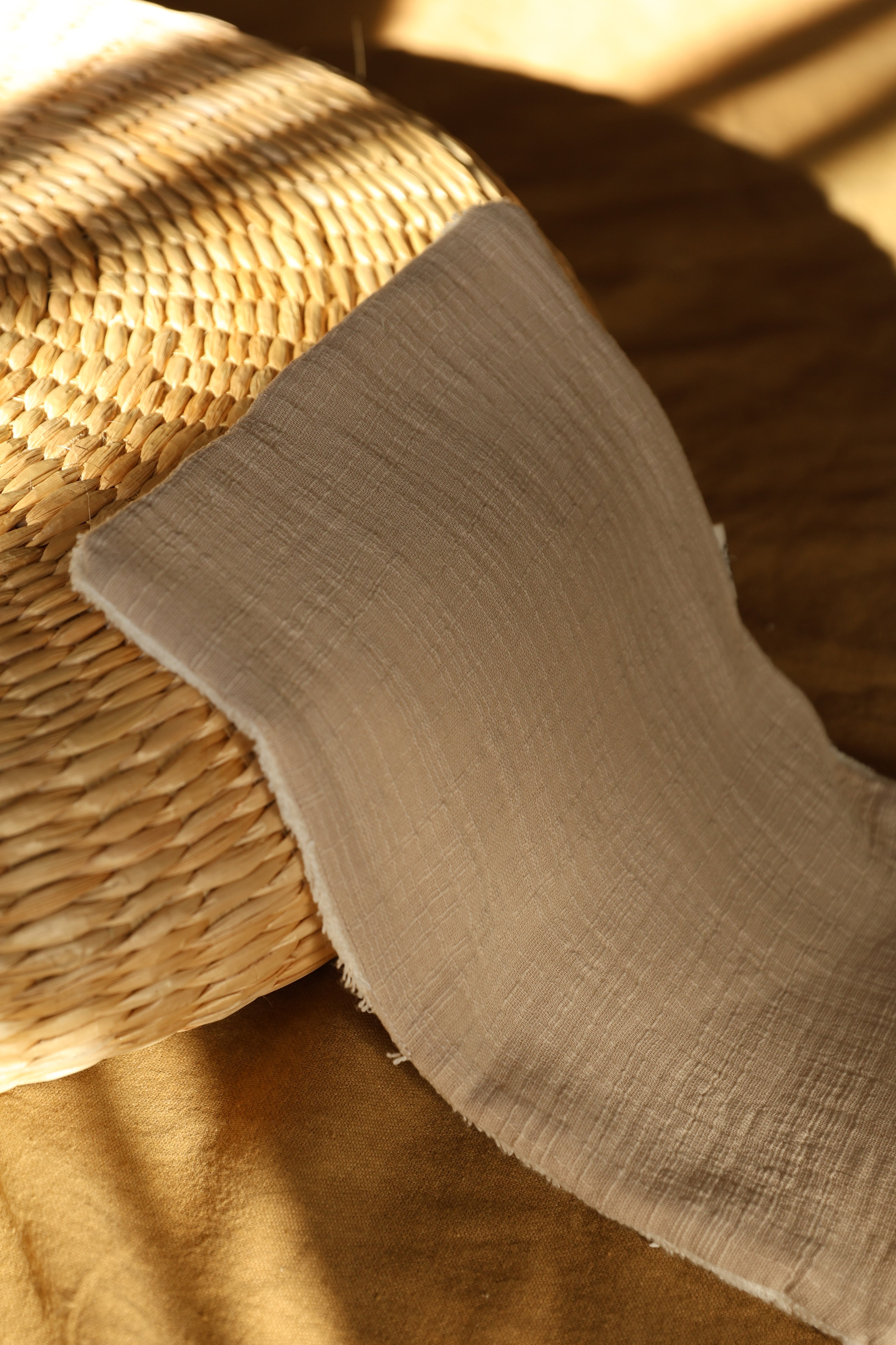 Protector de Toalla Gasa Rústica Arena