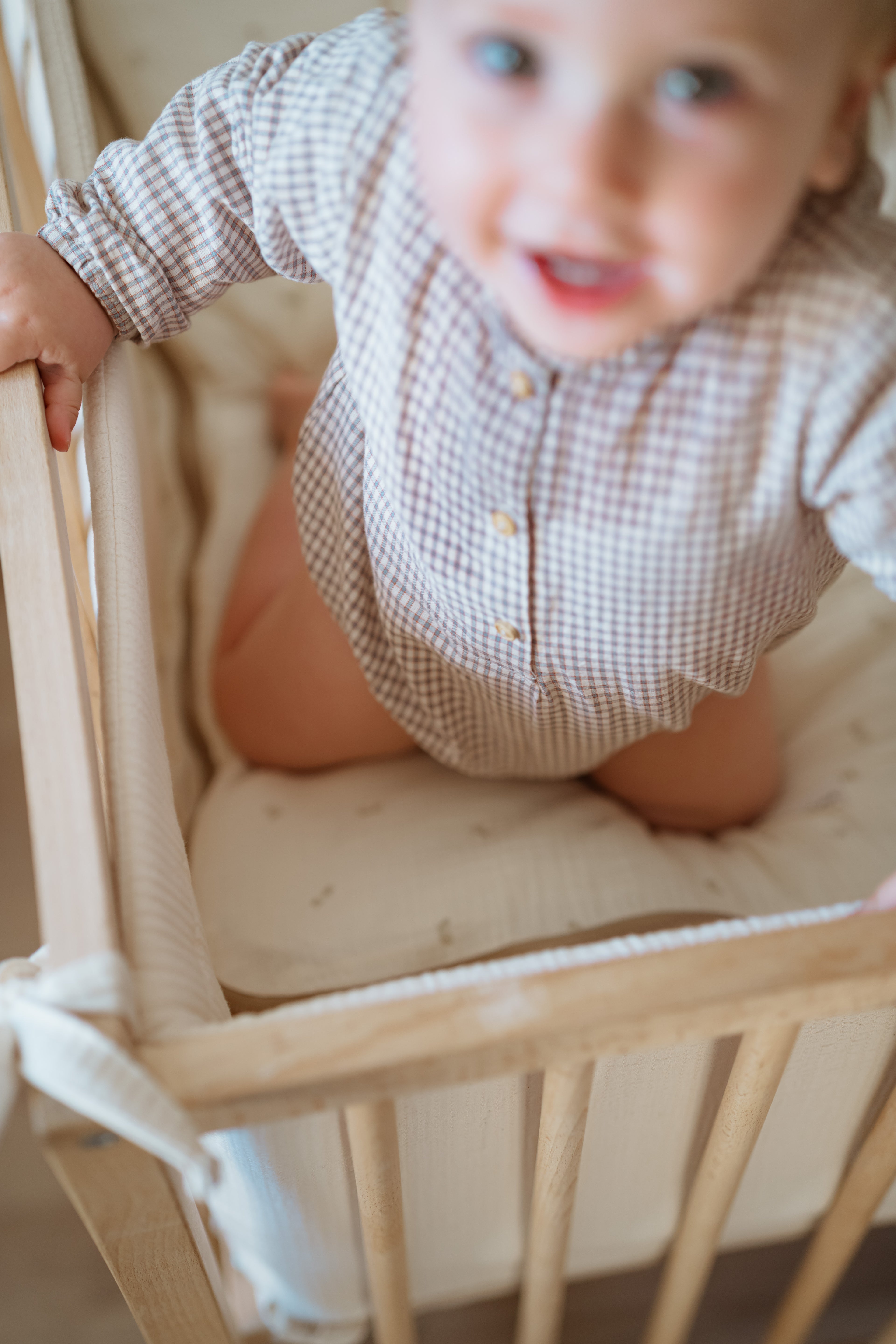 Sac à fond de berceau 60 x 120 en gaze olive