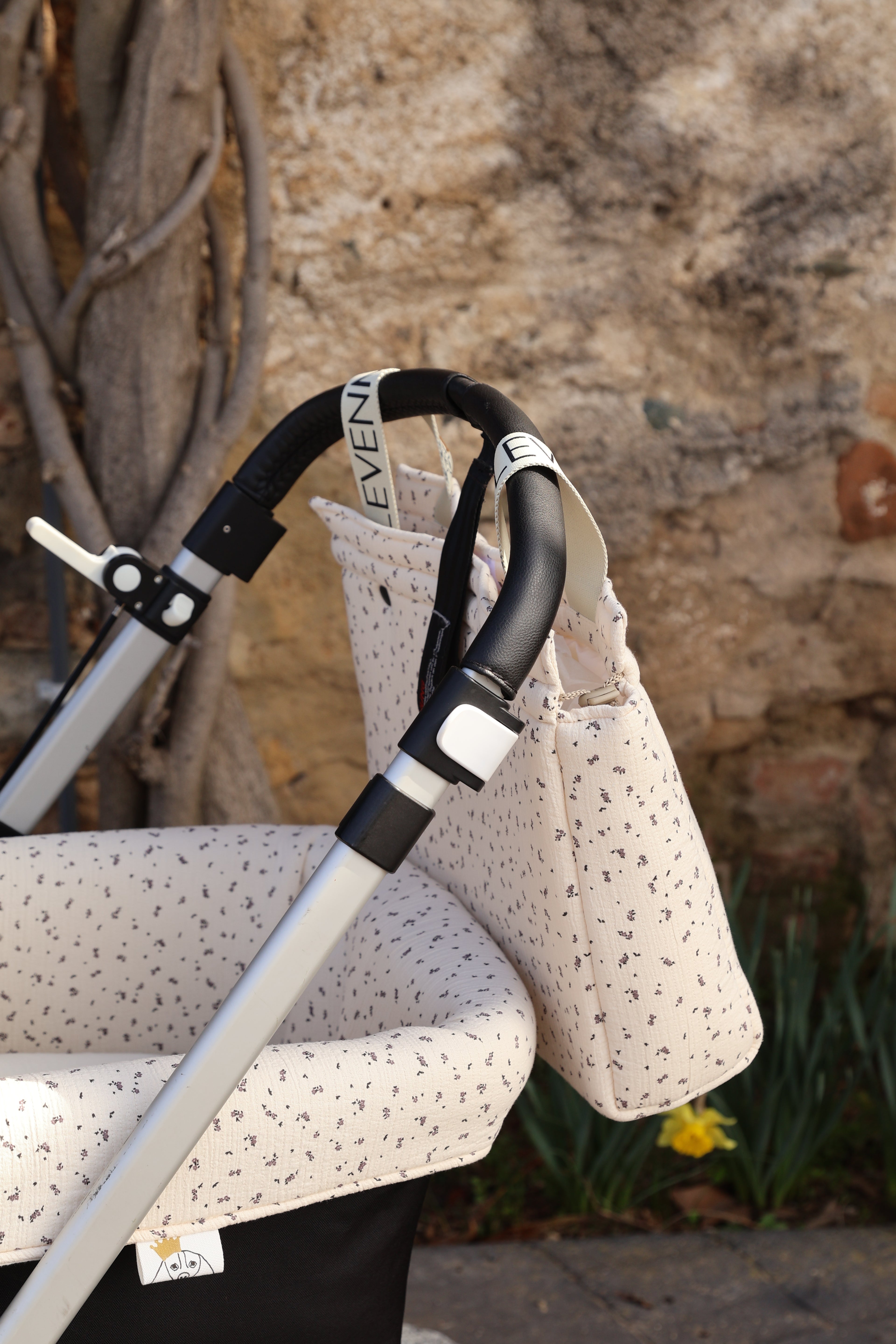 Vestidura Cochecito Twin Estampado + Gasa Cruda Reversible