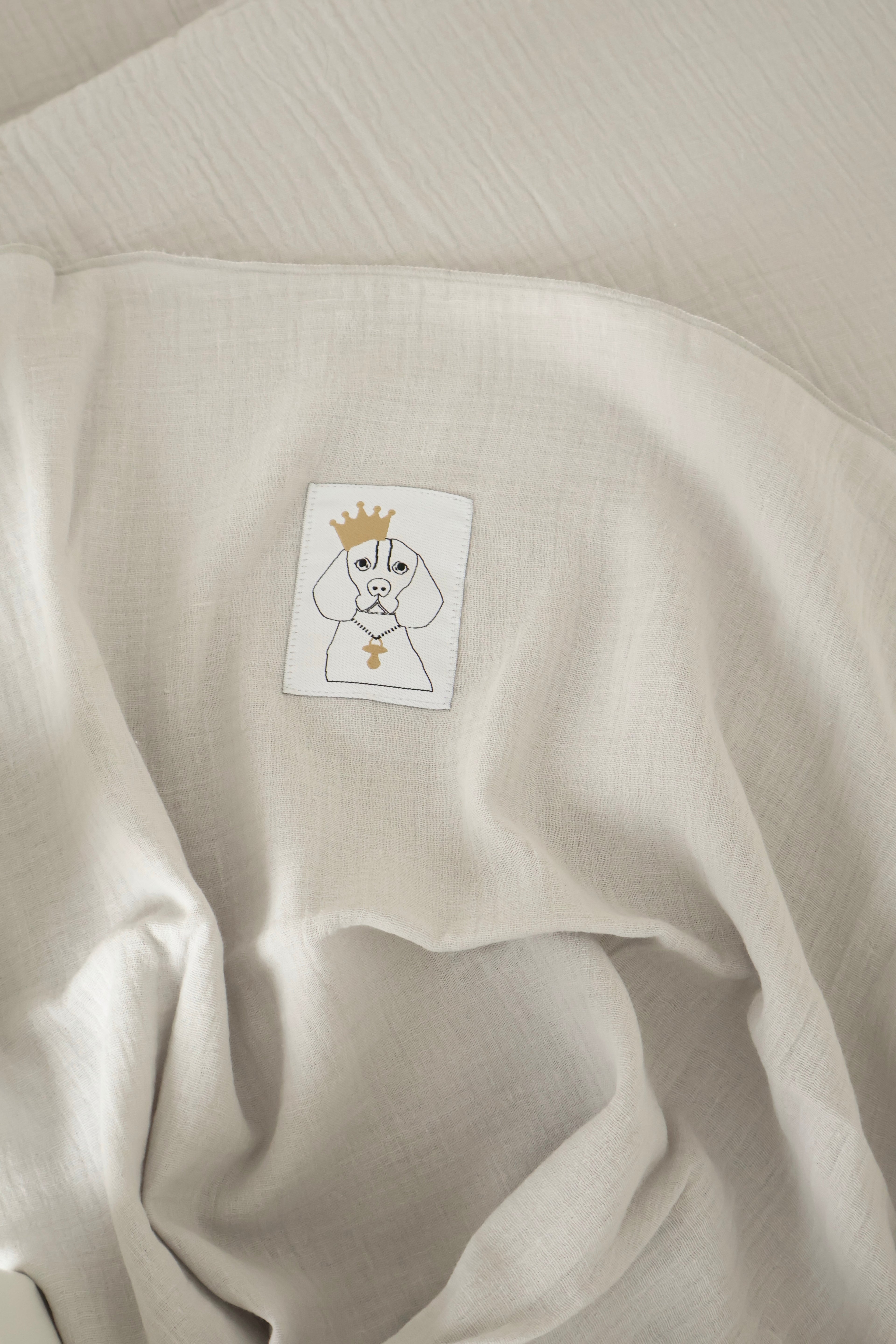 Muselina Gasa Gris Humo Algodón Orgánico