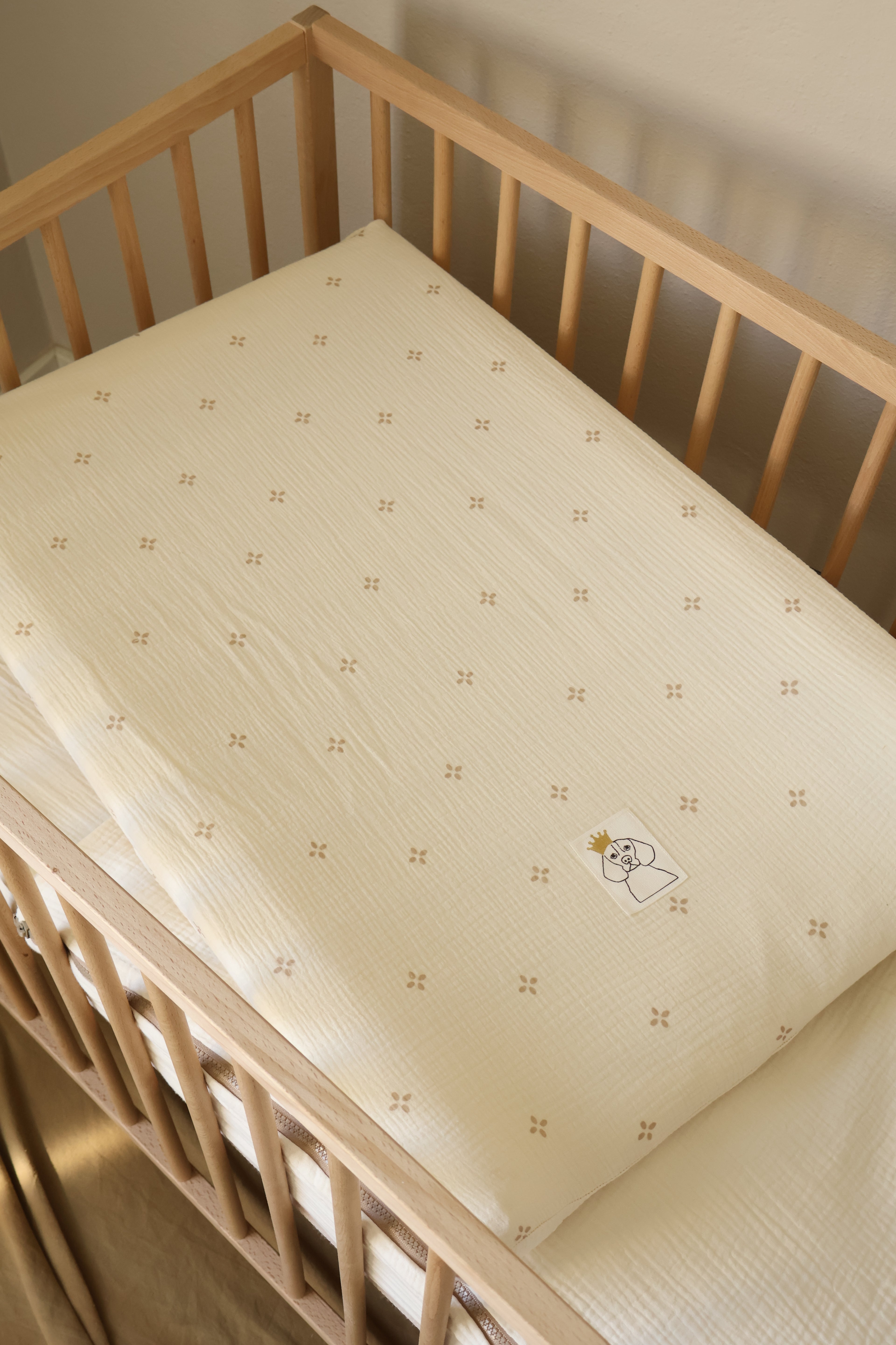 Housse de matelas à langer rectangulaire en gaze Dahlia