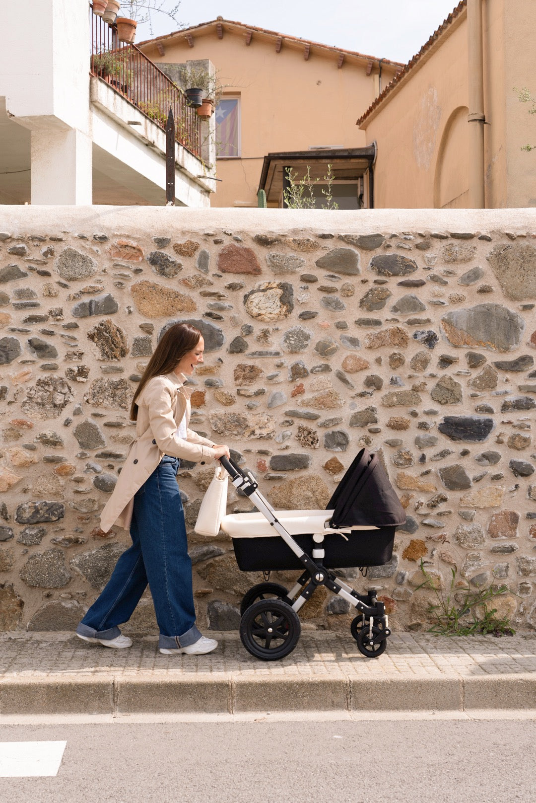 Housse de poussette double imprimée et réversible en gaze brute