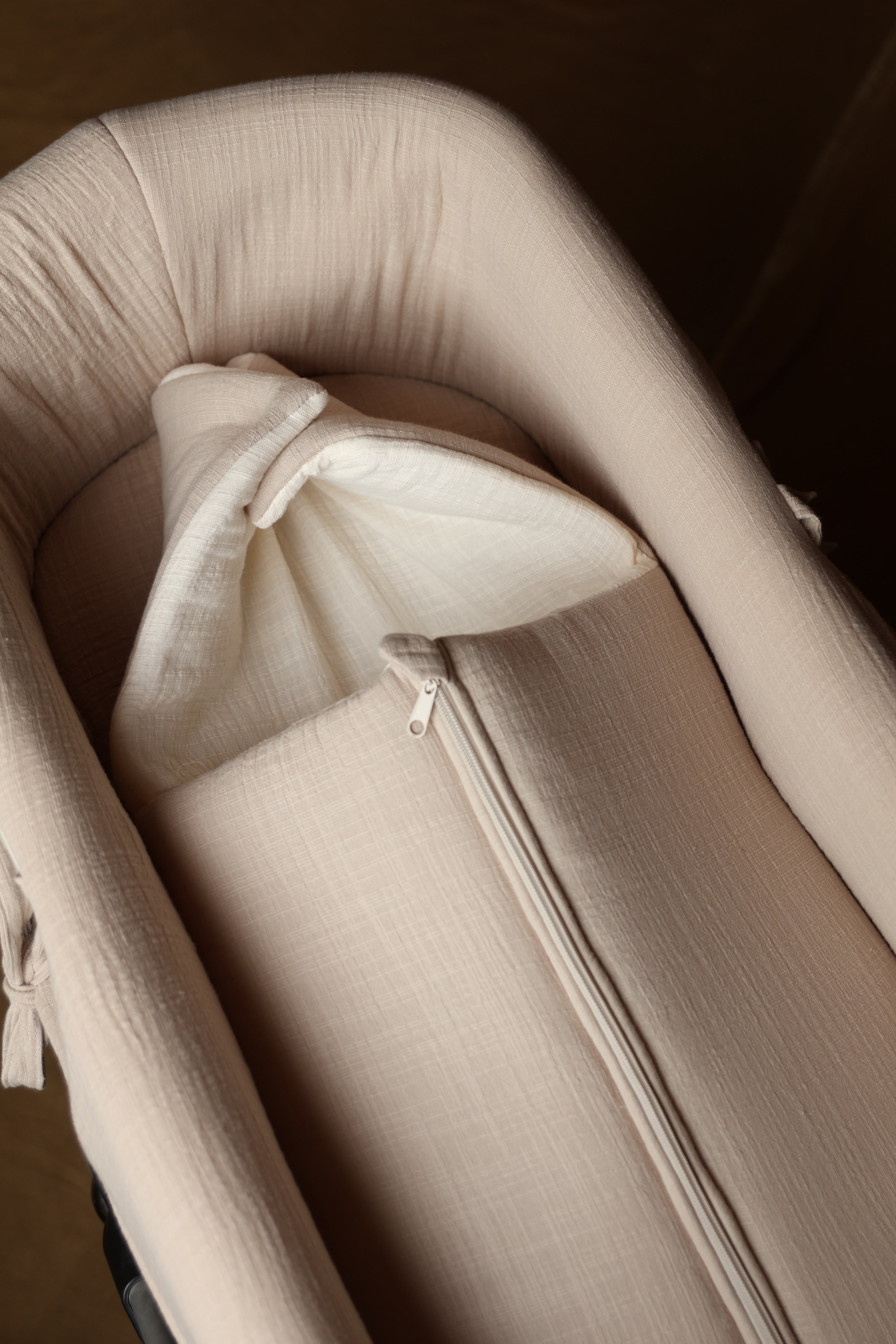 Saco Capazo Gasa Rústica Arena + Gasa Rústica Nata